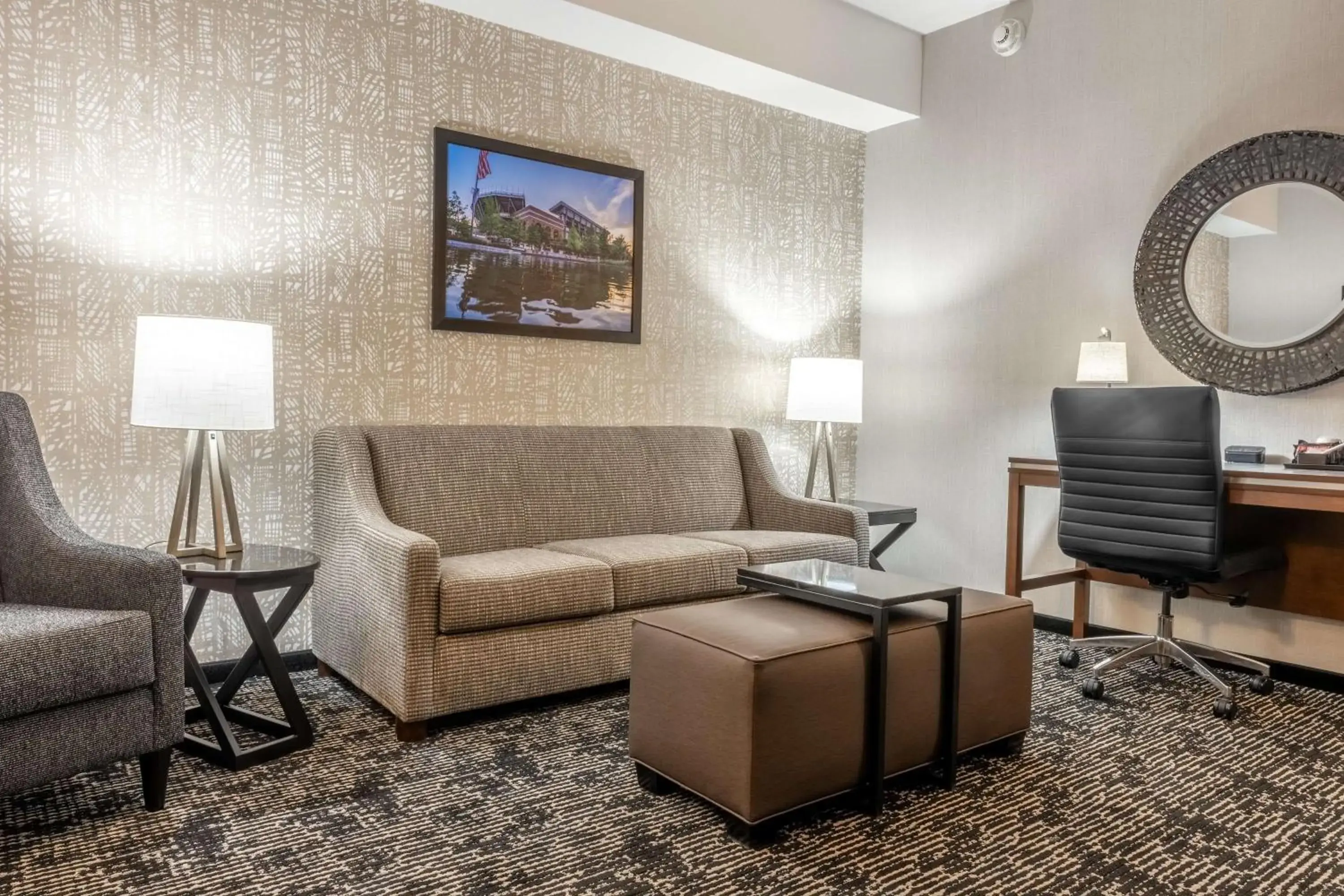 Upper Floor King Suite with Sofa Bed in Drury Plaza Hotel College Station Upper Floor King Suite with Sofa Bed in Drury Plaza Hotel College Station