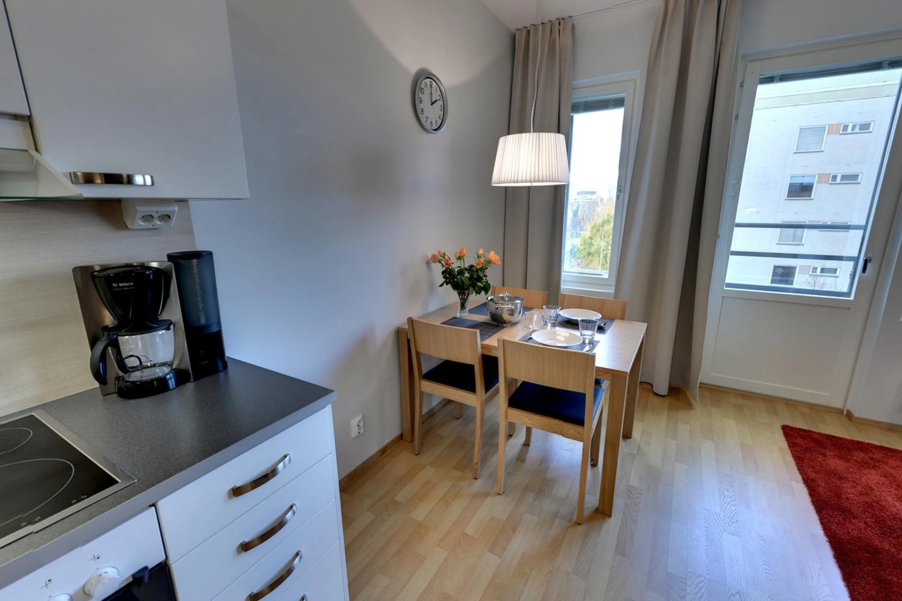 Kitchen or kitchenette in Forenom Serviced Apartments Tampere Pyynikki