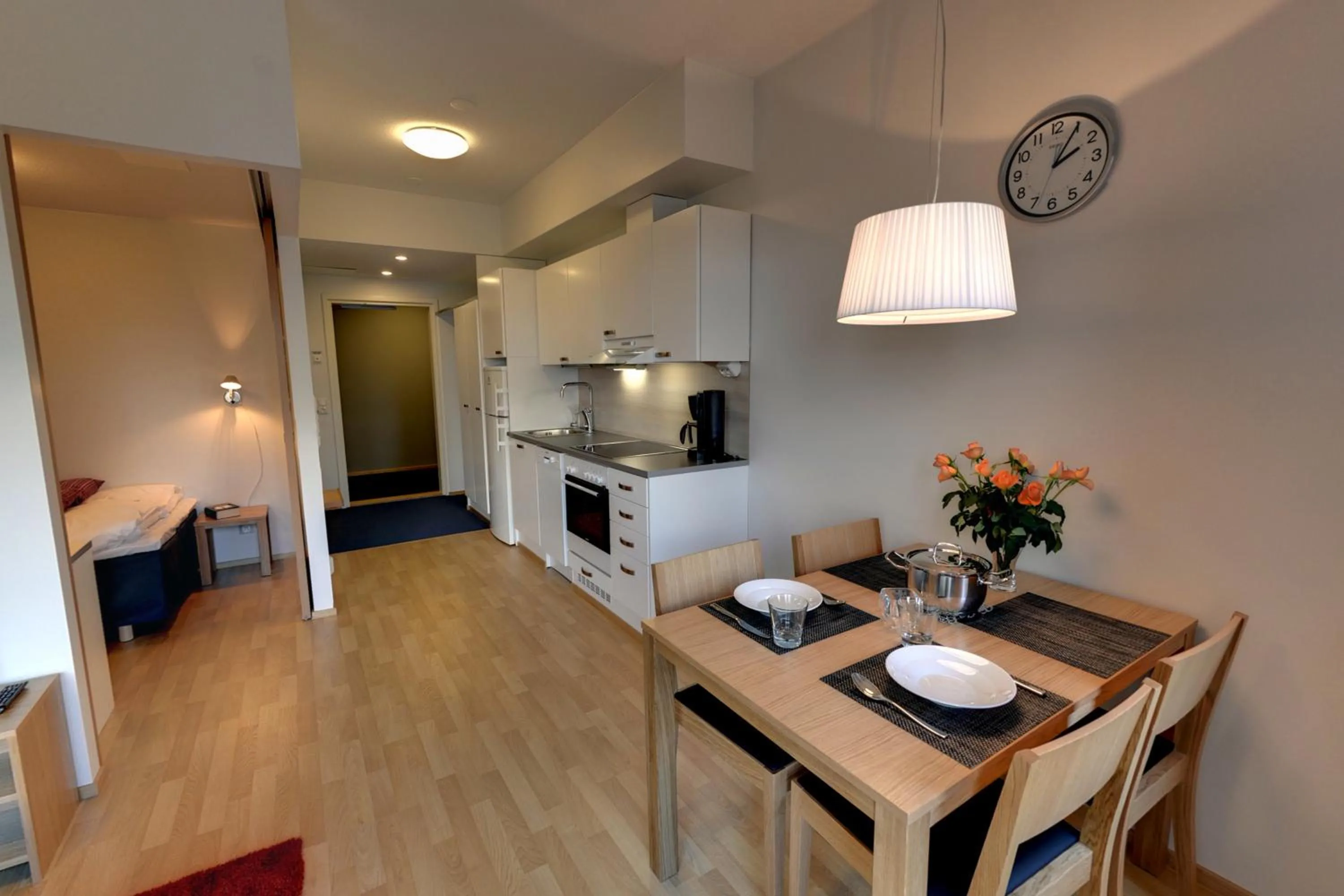 Kitchen or kitchenette in Forenom Serviced Apartments Tampere Pyynikki