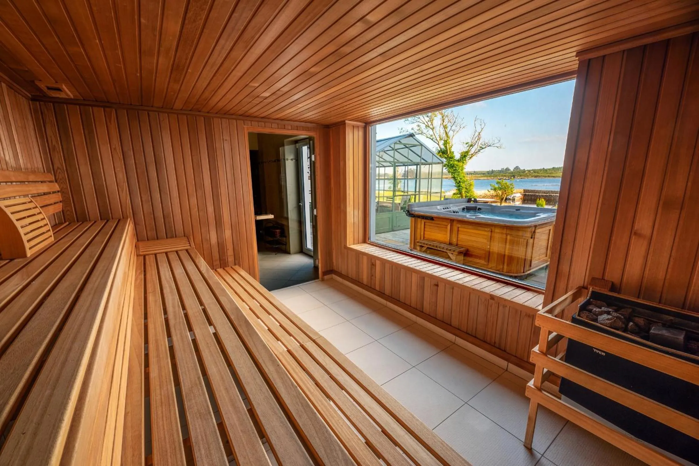 Sauna in Screebe House