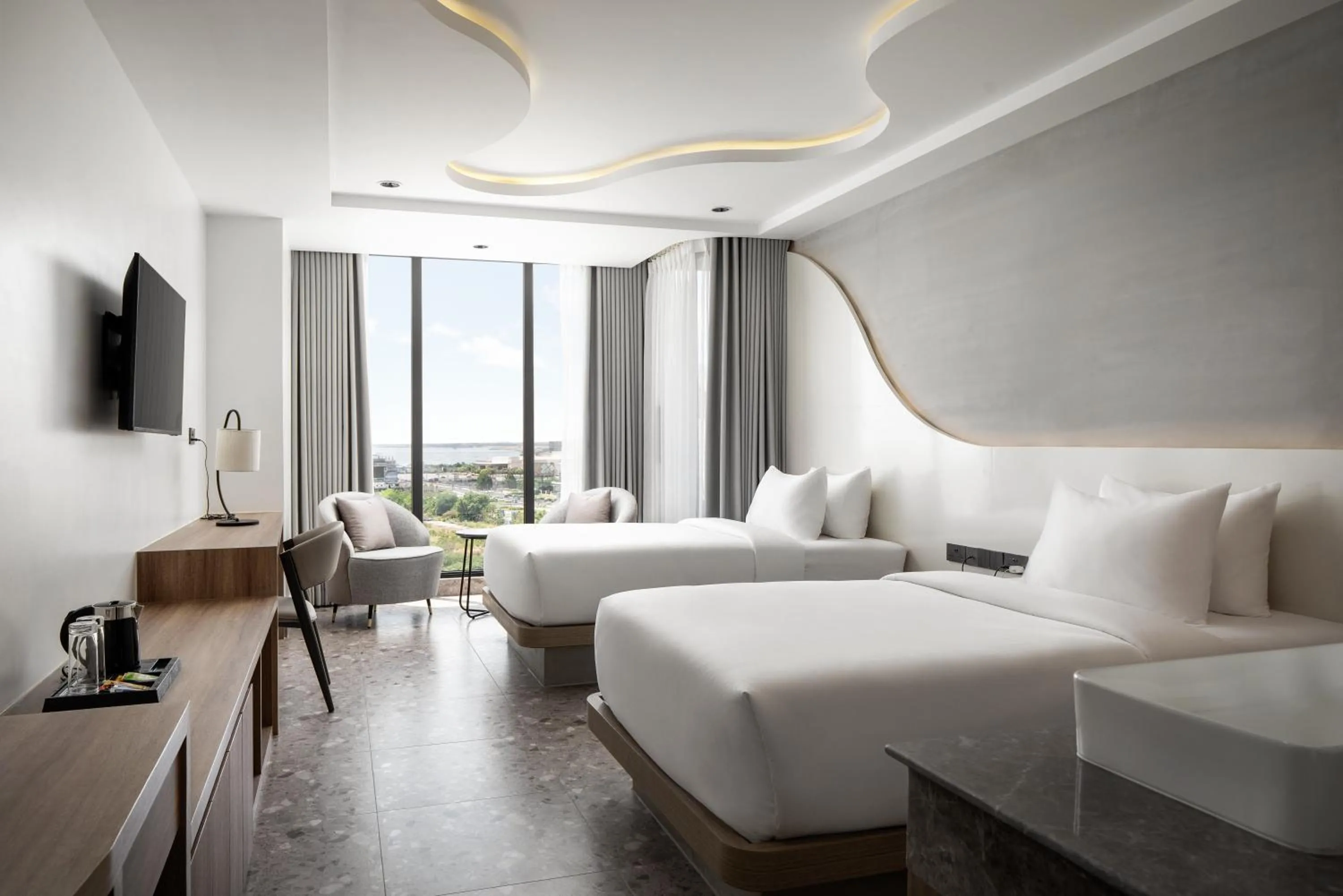 Bed in Chaiya Palace Hotel