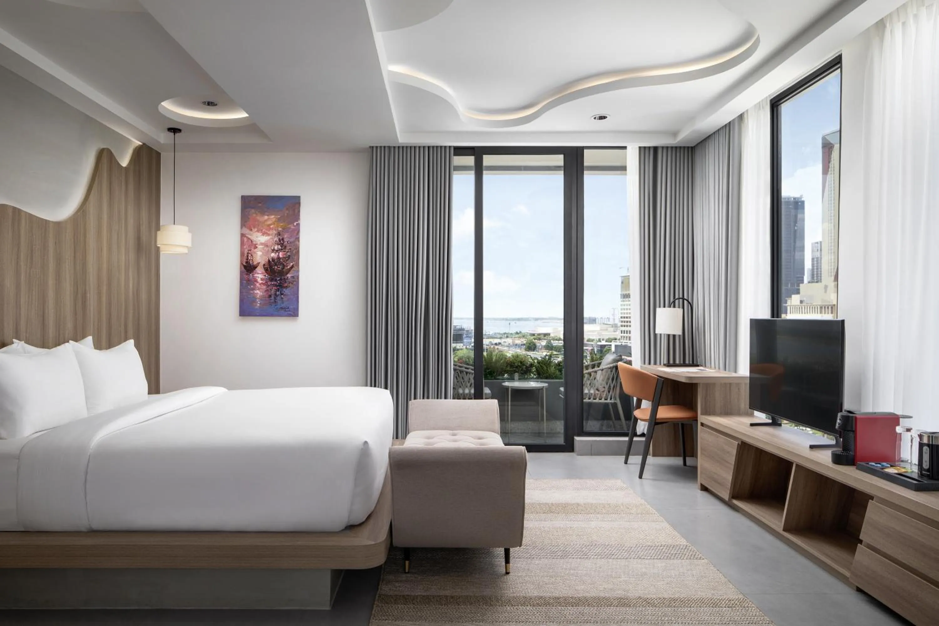 Bed in Chaiya Palace Hotel