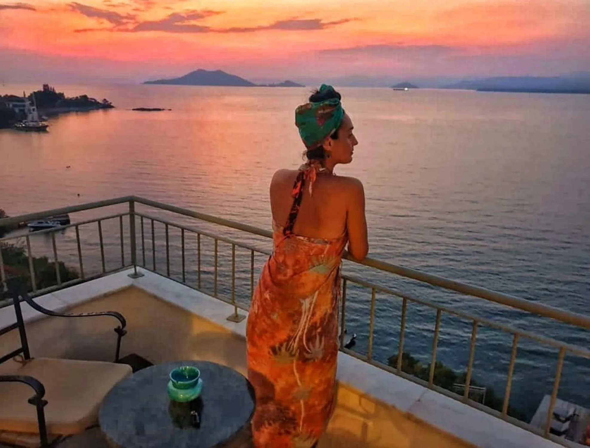 Balcony/Terrace in Ece Hotel Sovalye Island