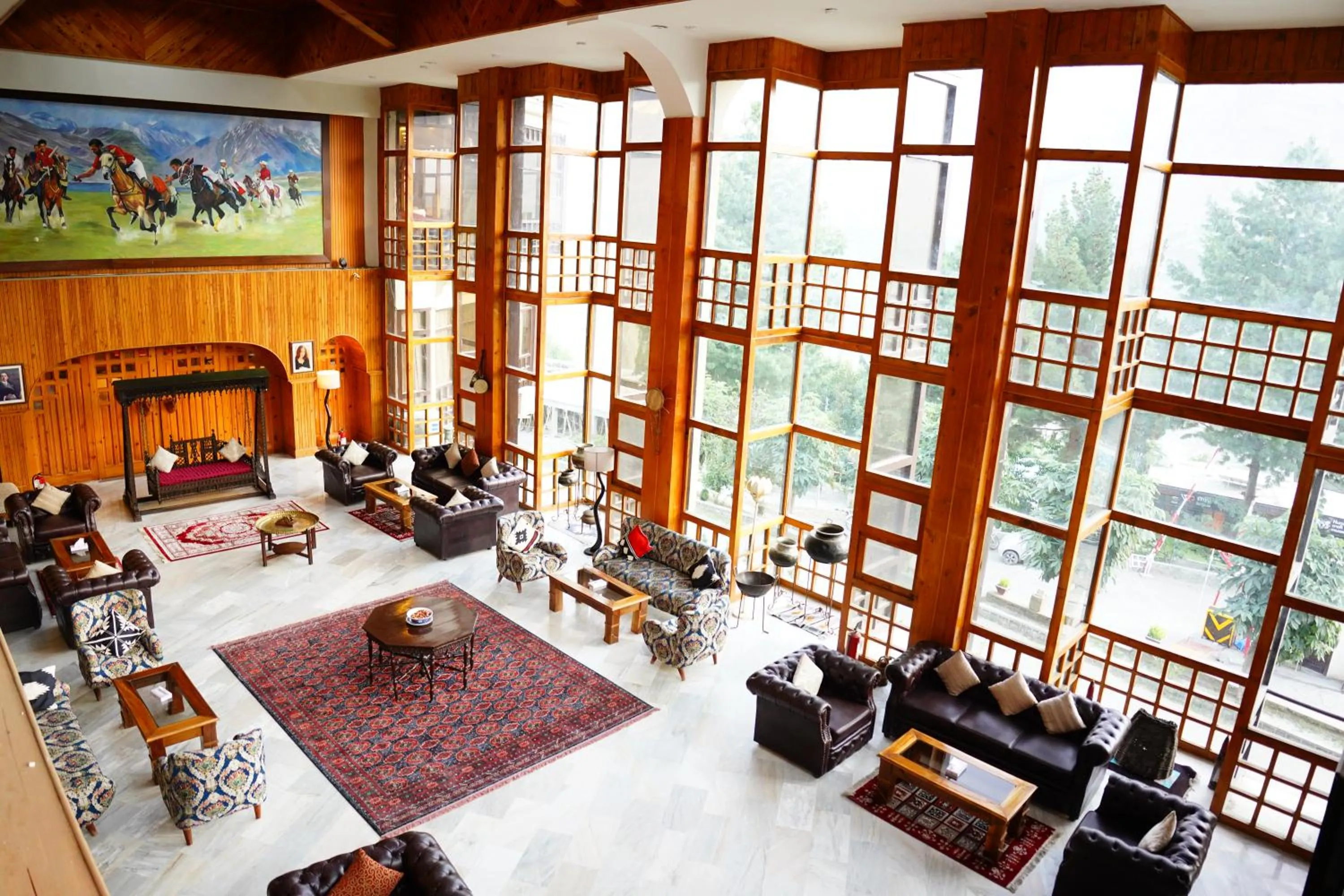 Inner courtyard view in Hunza Darbar Hotel