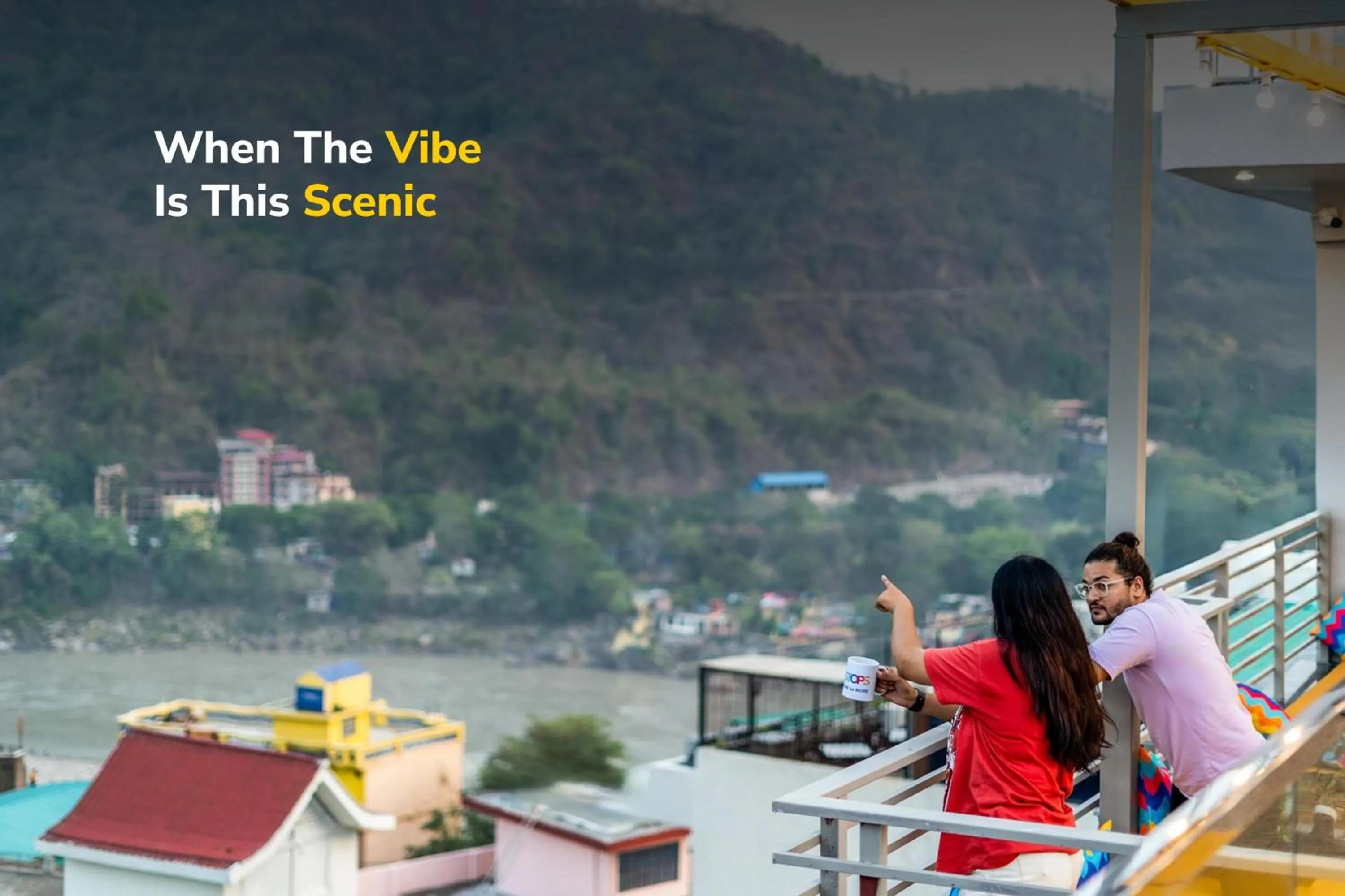 River view in goSTOPS PLUS Rishikesh Tapovan