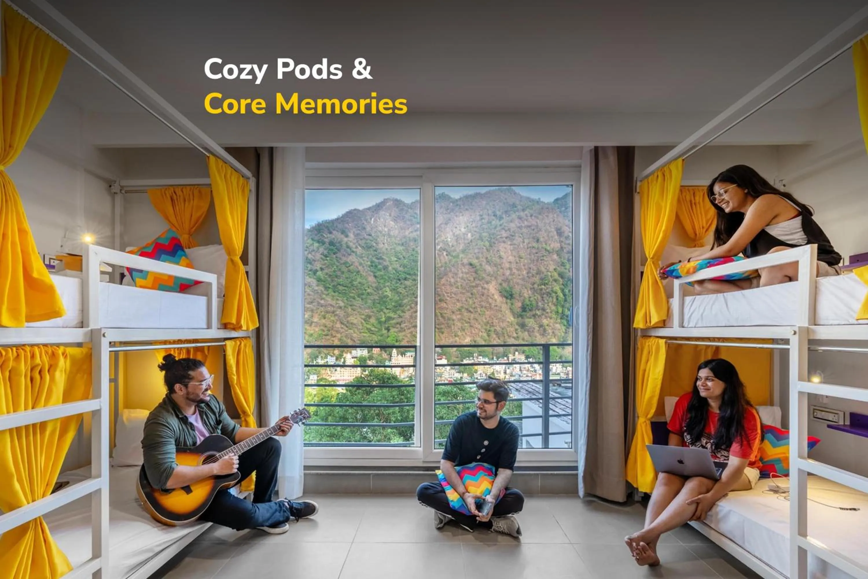 group of guests in goSTOPS PLUS Rishikesh Tapovan