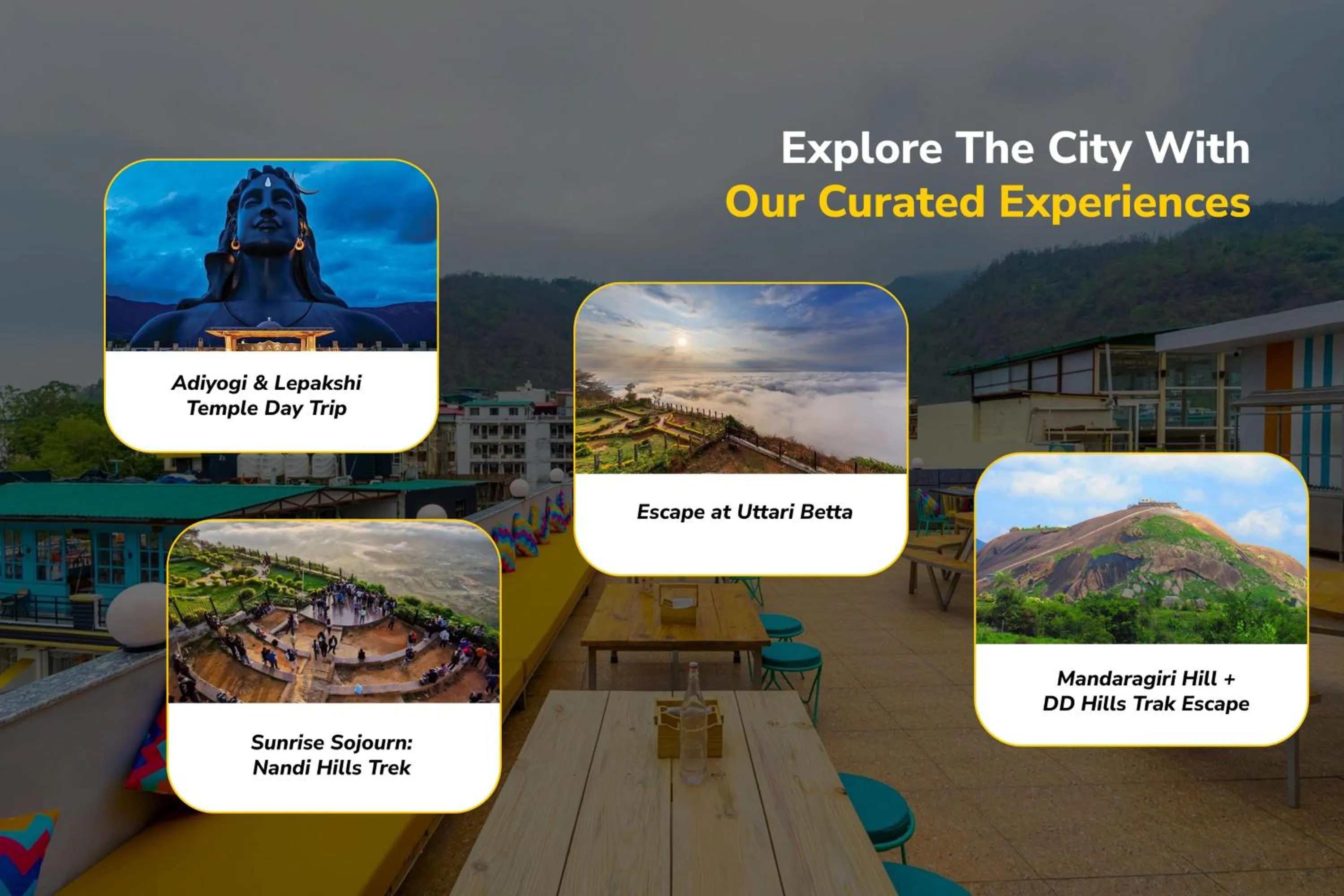 Text overlay in goSTOPS PLUS Rishikesh Tapovan