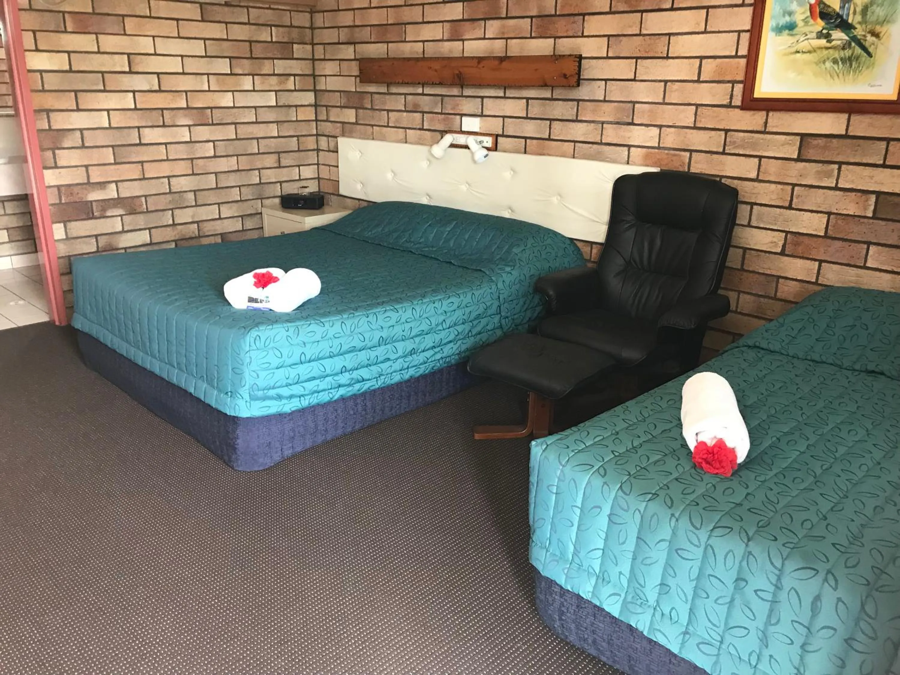 Bed in Miles Outback Motel