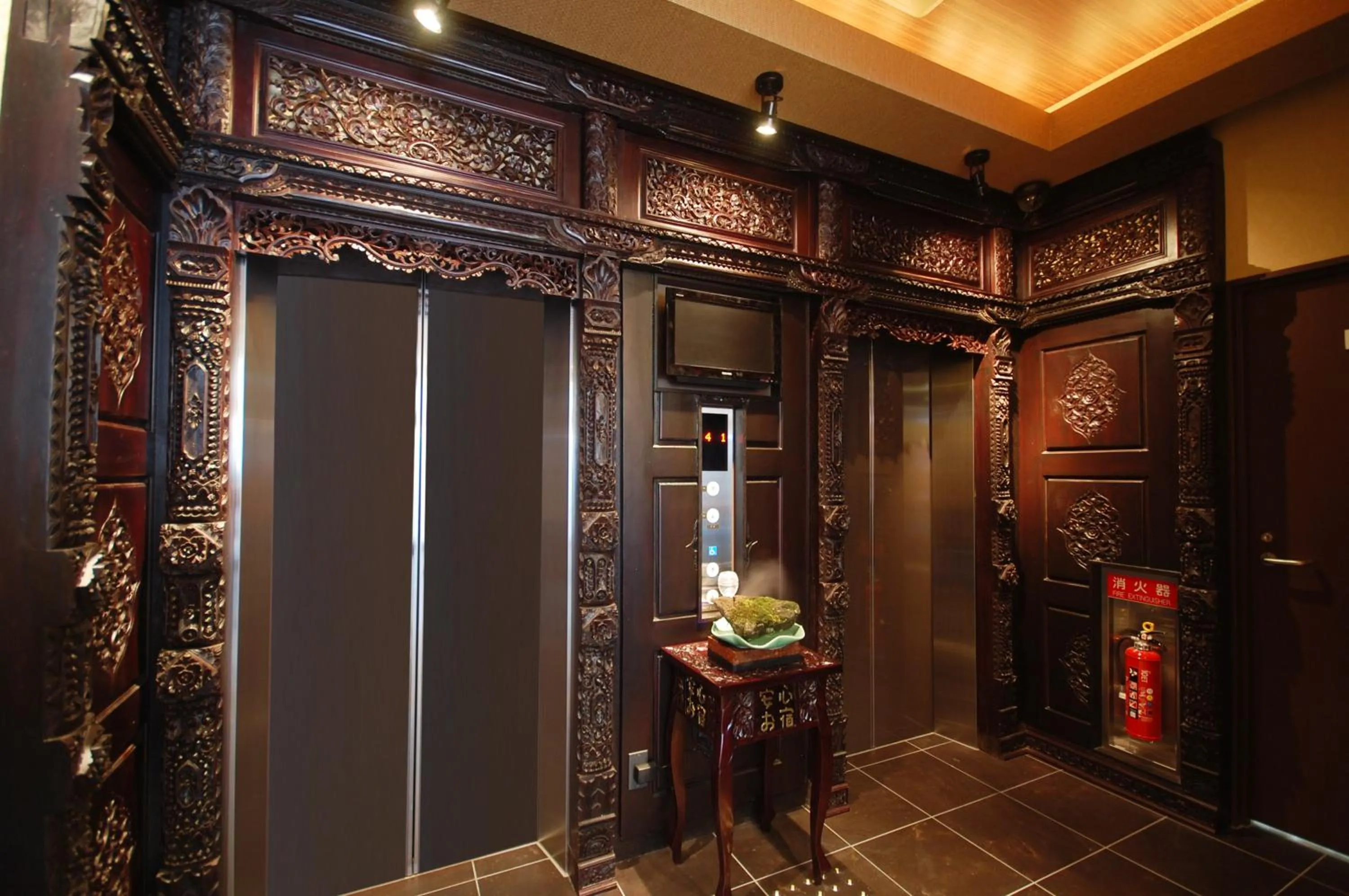 Decorative detail in Anshin oyado Tokyo Man Ginza Shimbashi Station