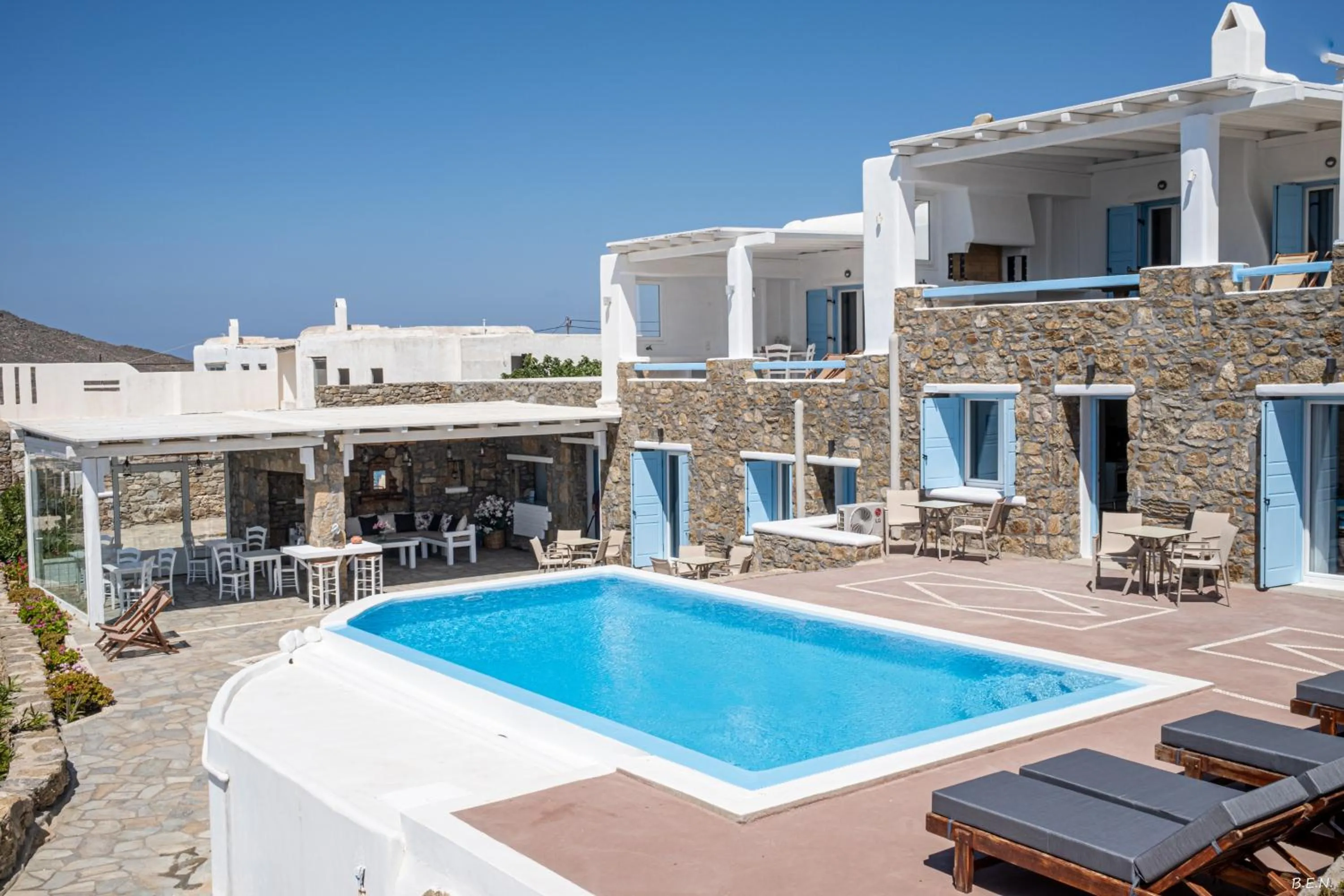 Property building in Manolia View Mykonos