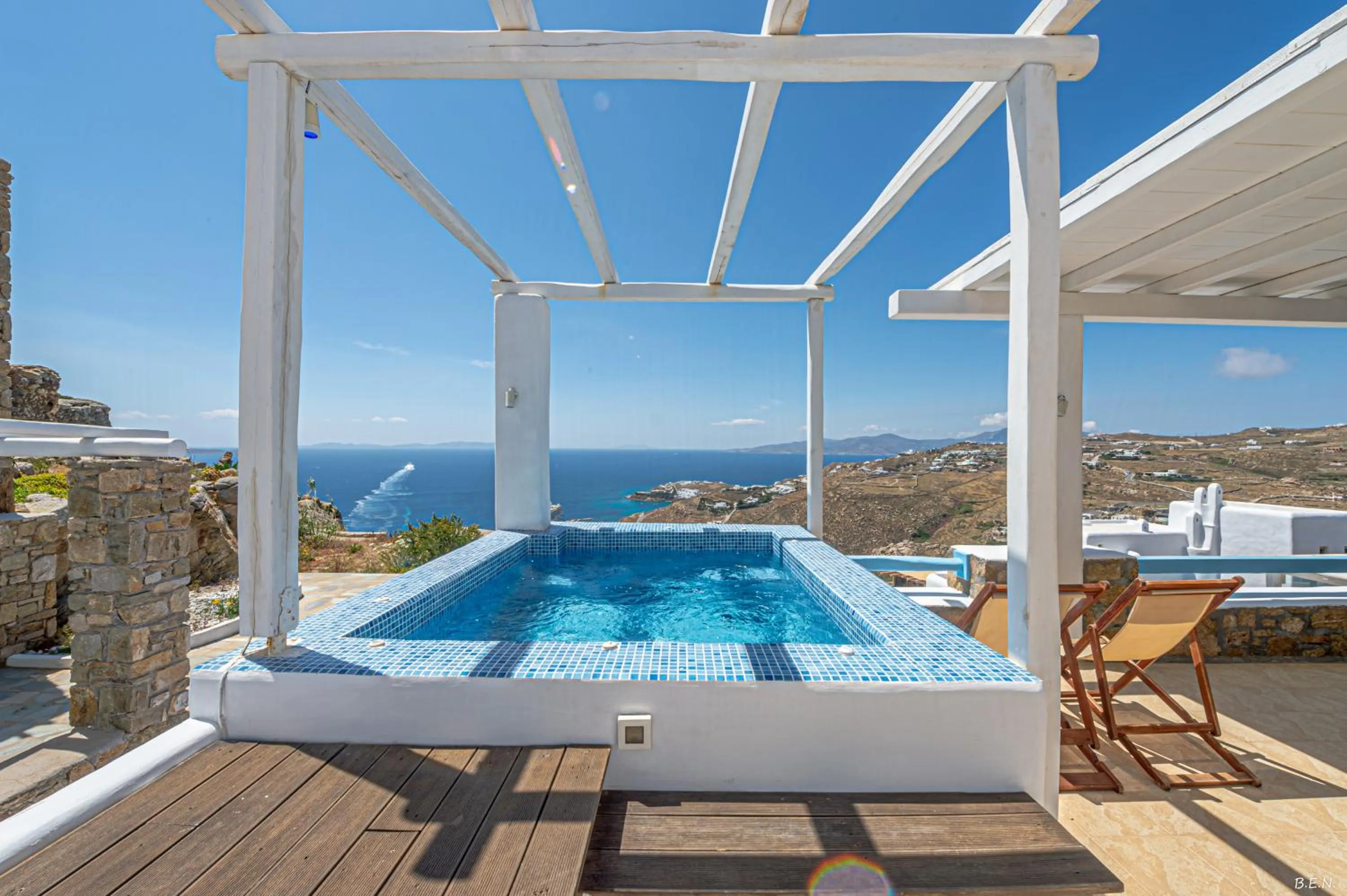 Pool view in Manolia View Mykonos