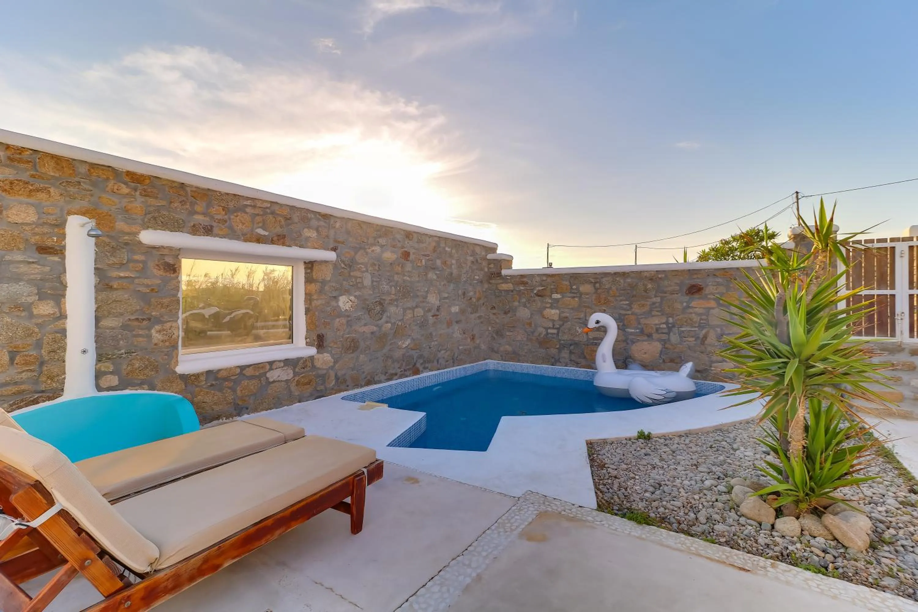 Swimming pool in Manolia View Mykonos