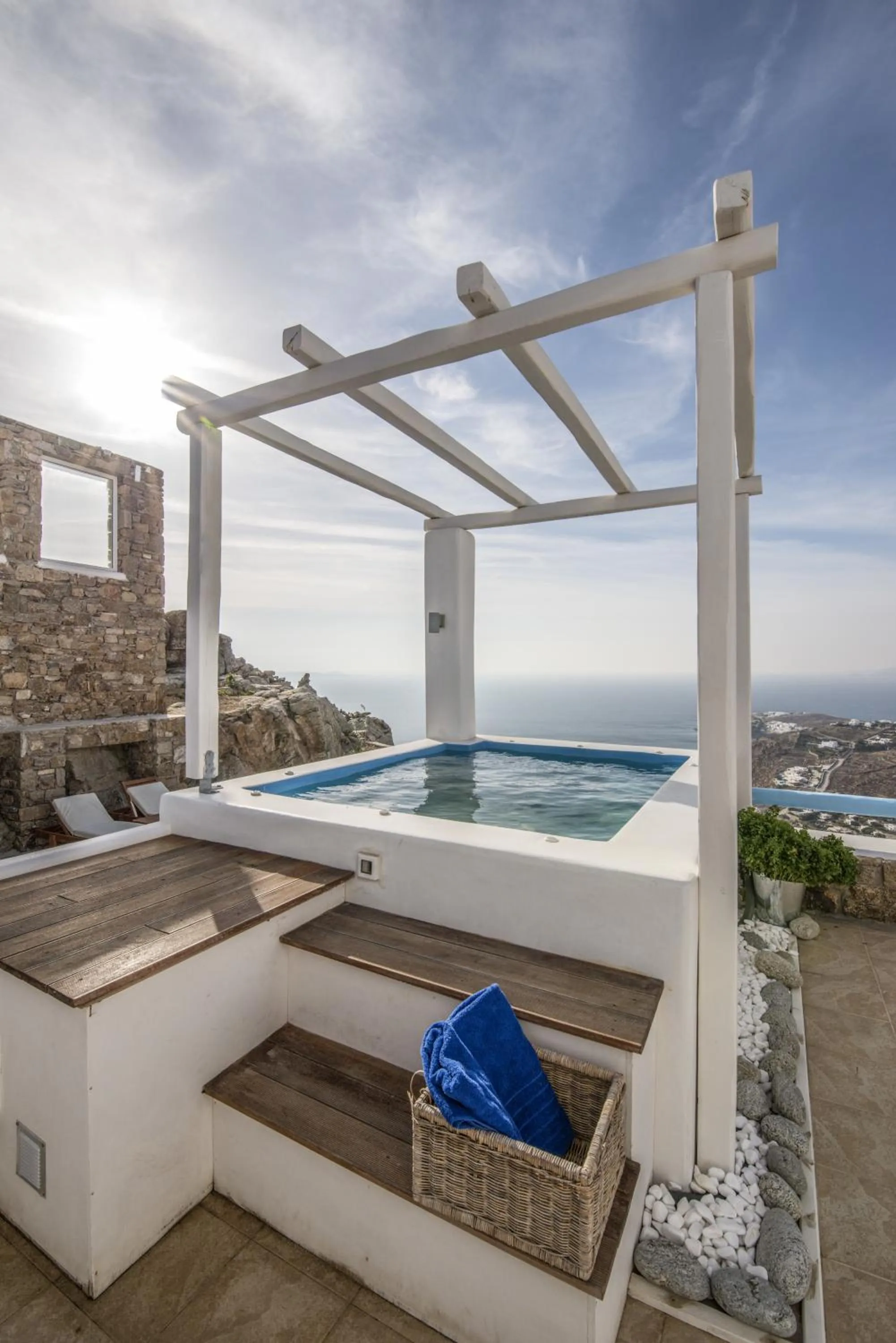 Patio in Manolia View Mykonos