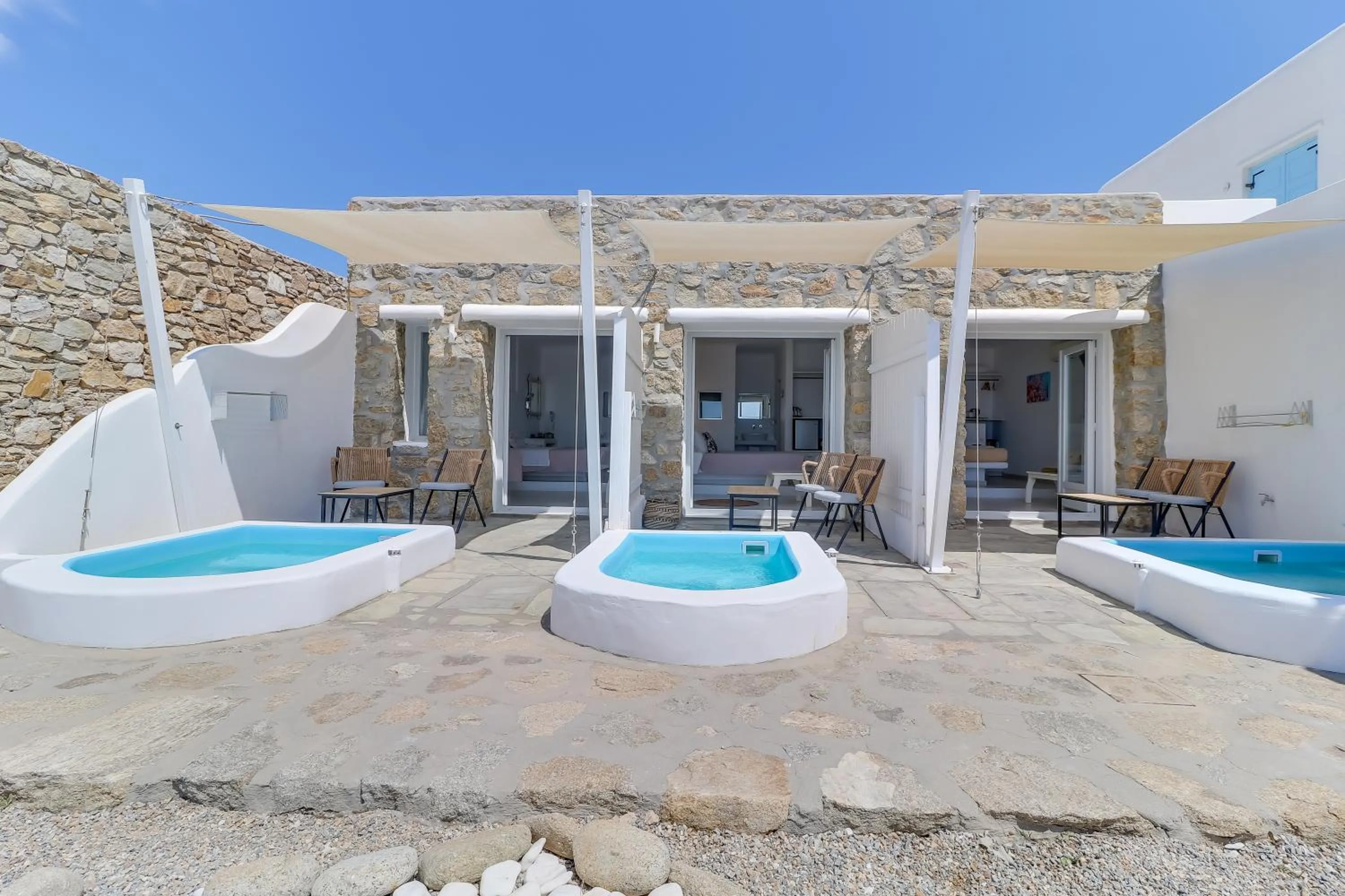 Hot Tub in Manolia View Mykonos