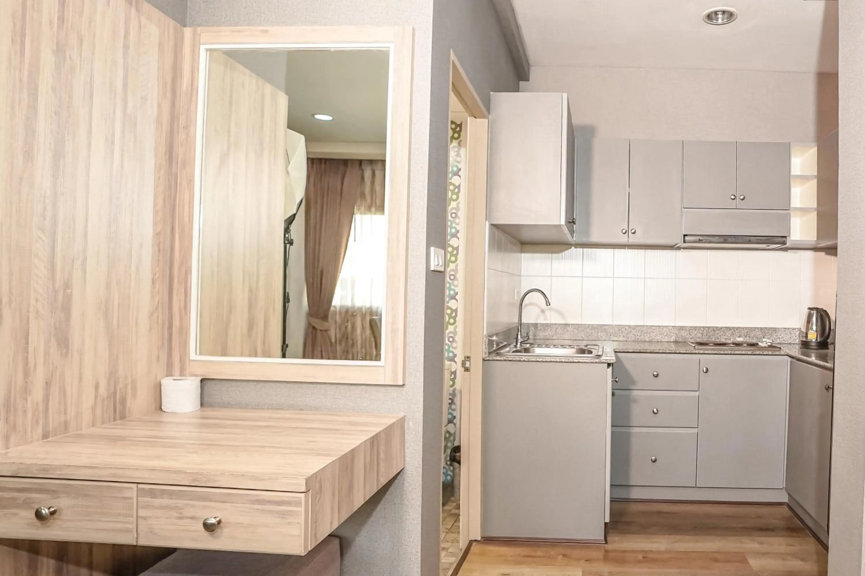 Kitchen or kitchenette in Blue cafe Apartments