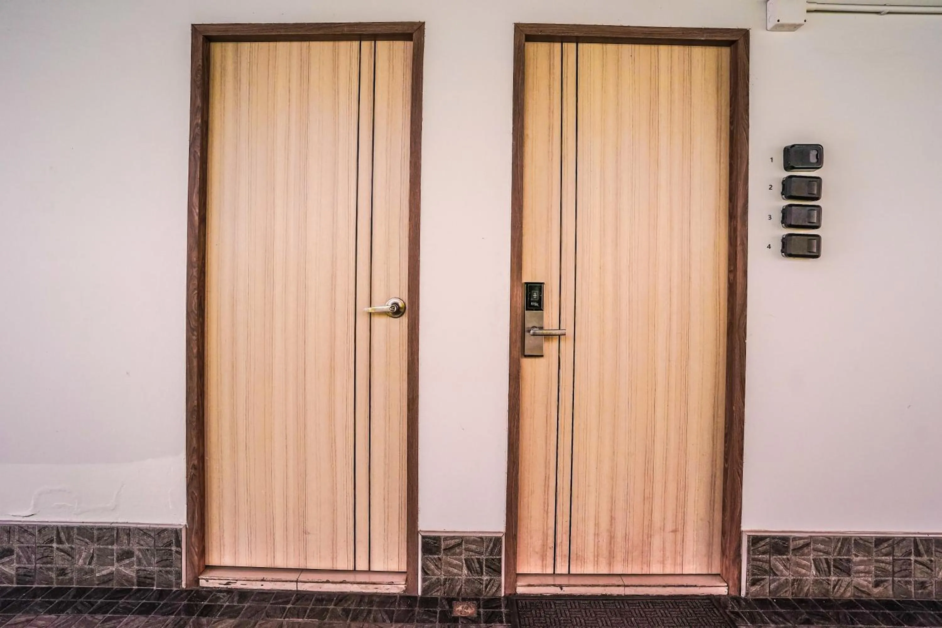 Facade/entrance in Blue cafe Apartments