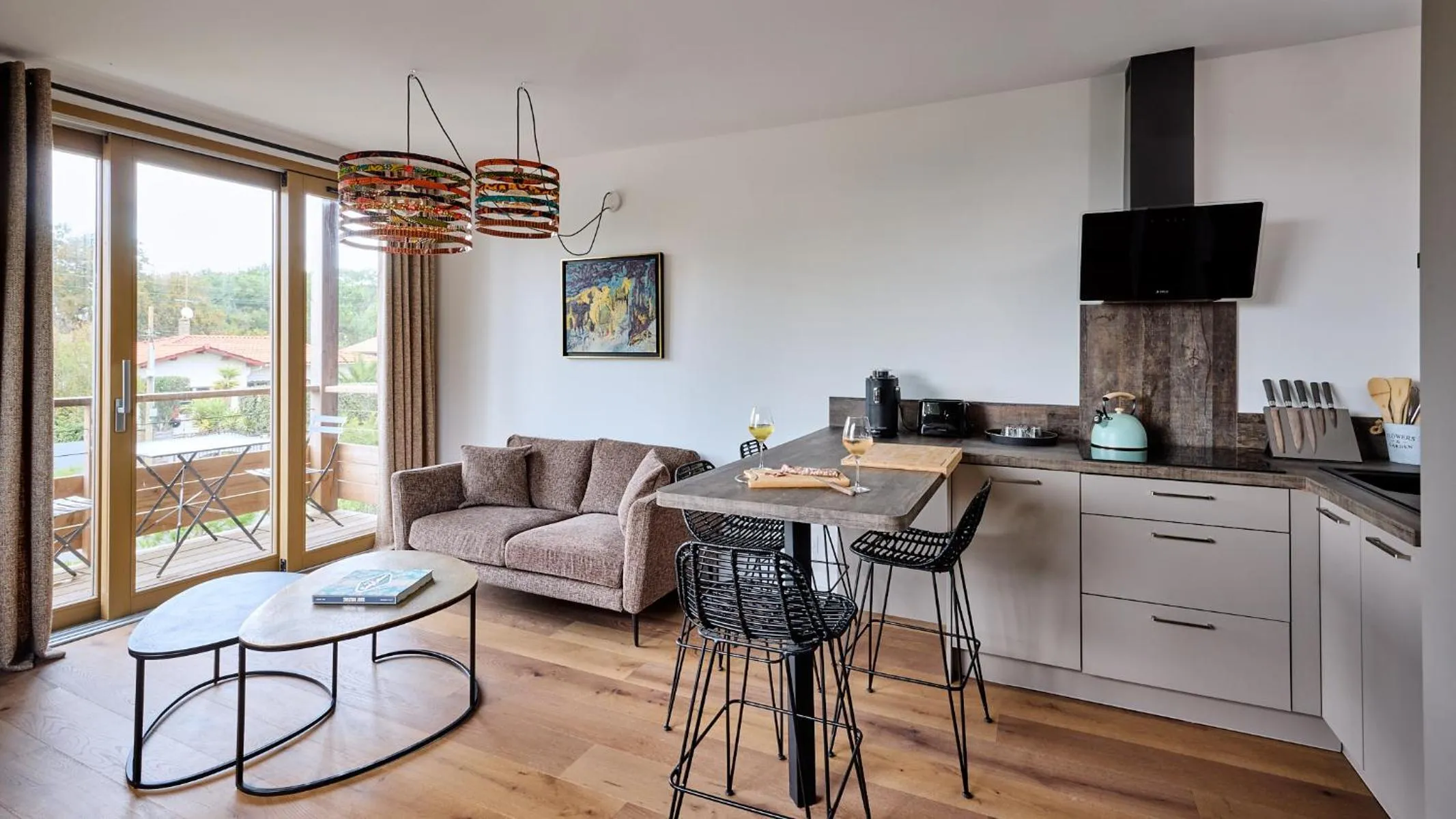 Living room in Kaze Océan, The Originals Relais