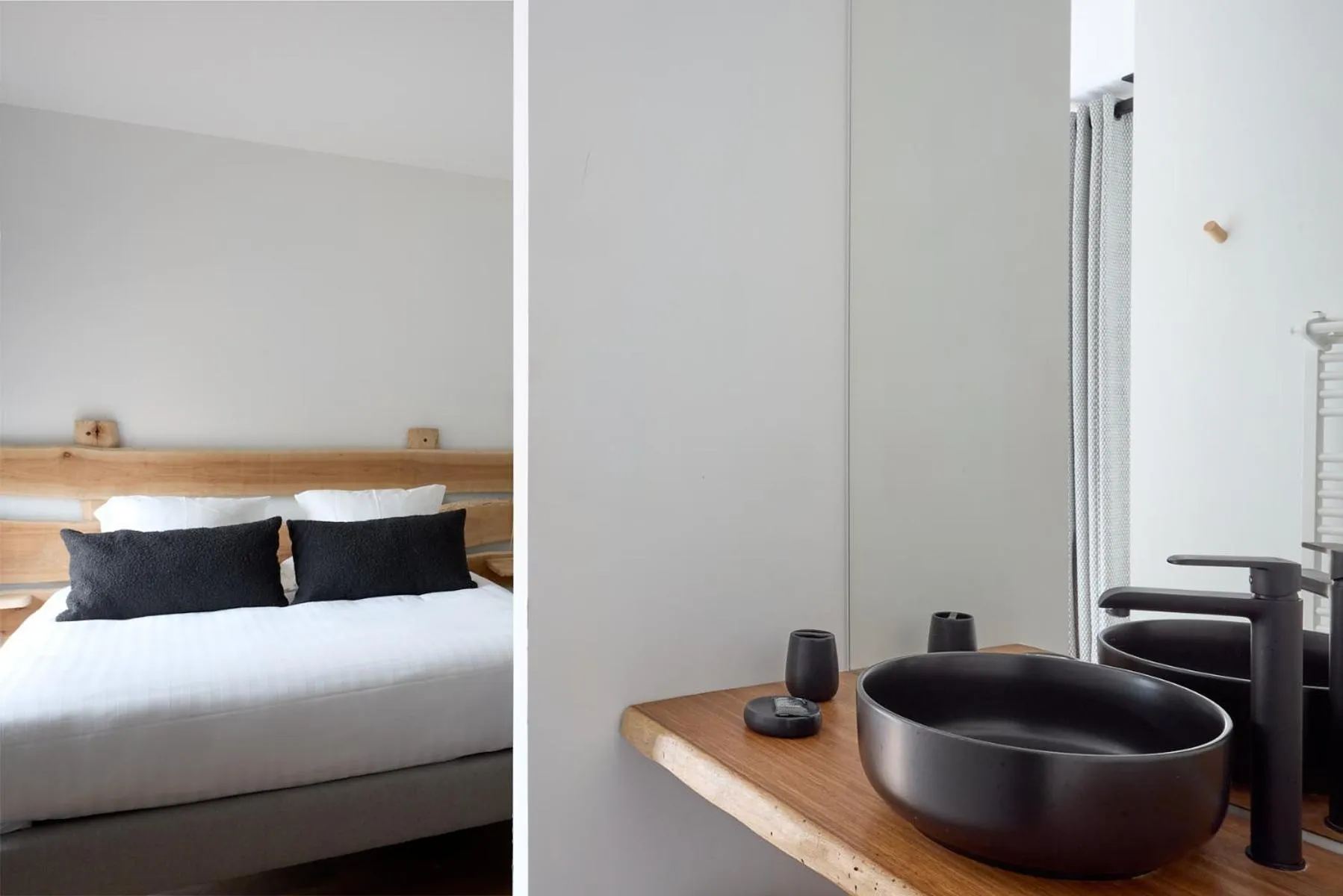 Bathroom, Bed in Kaze Océan, The Originals Relais