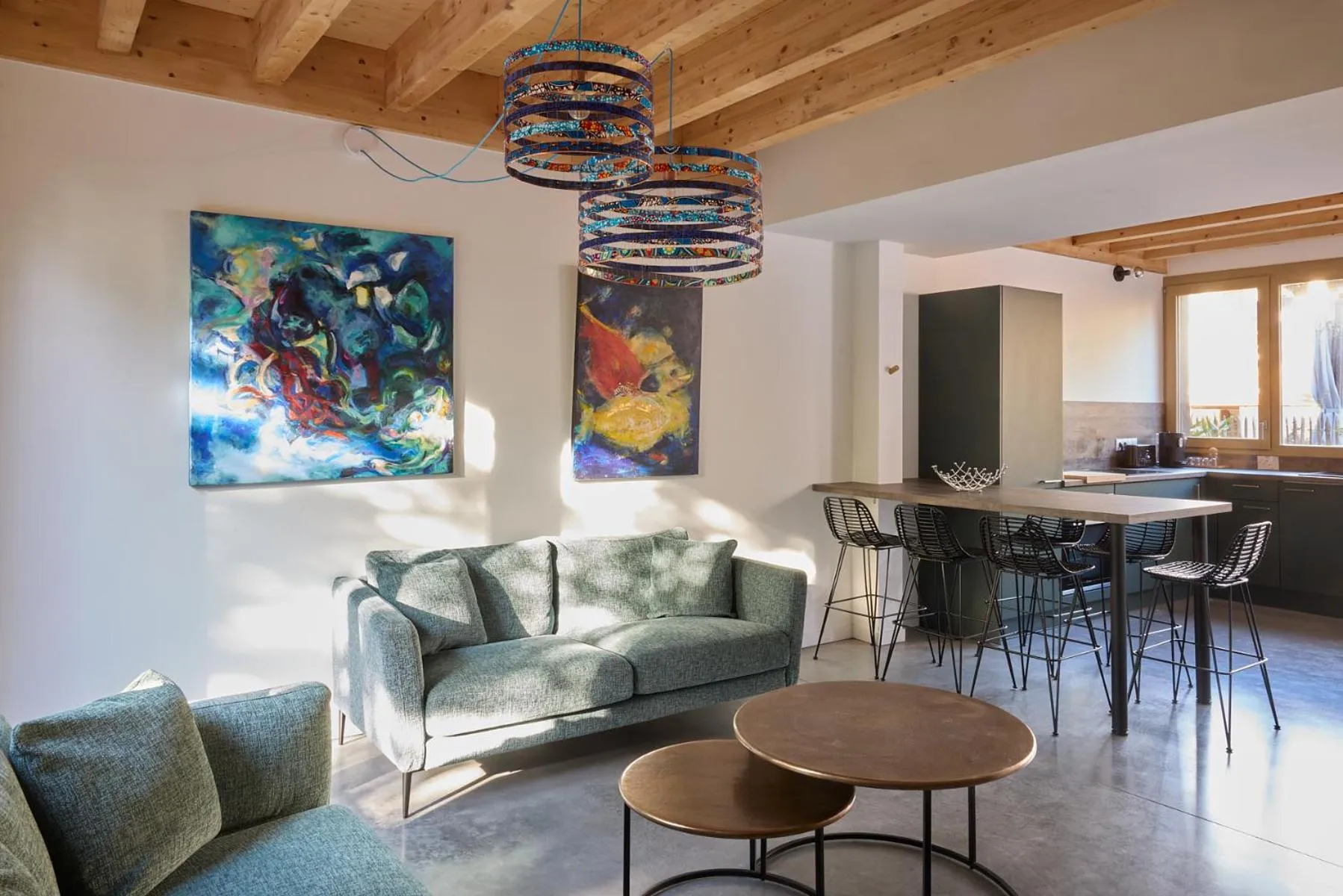 Living room in Kaze Océan, The Originals Relais