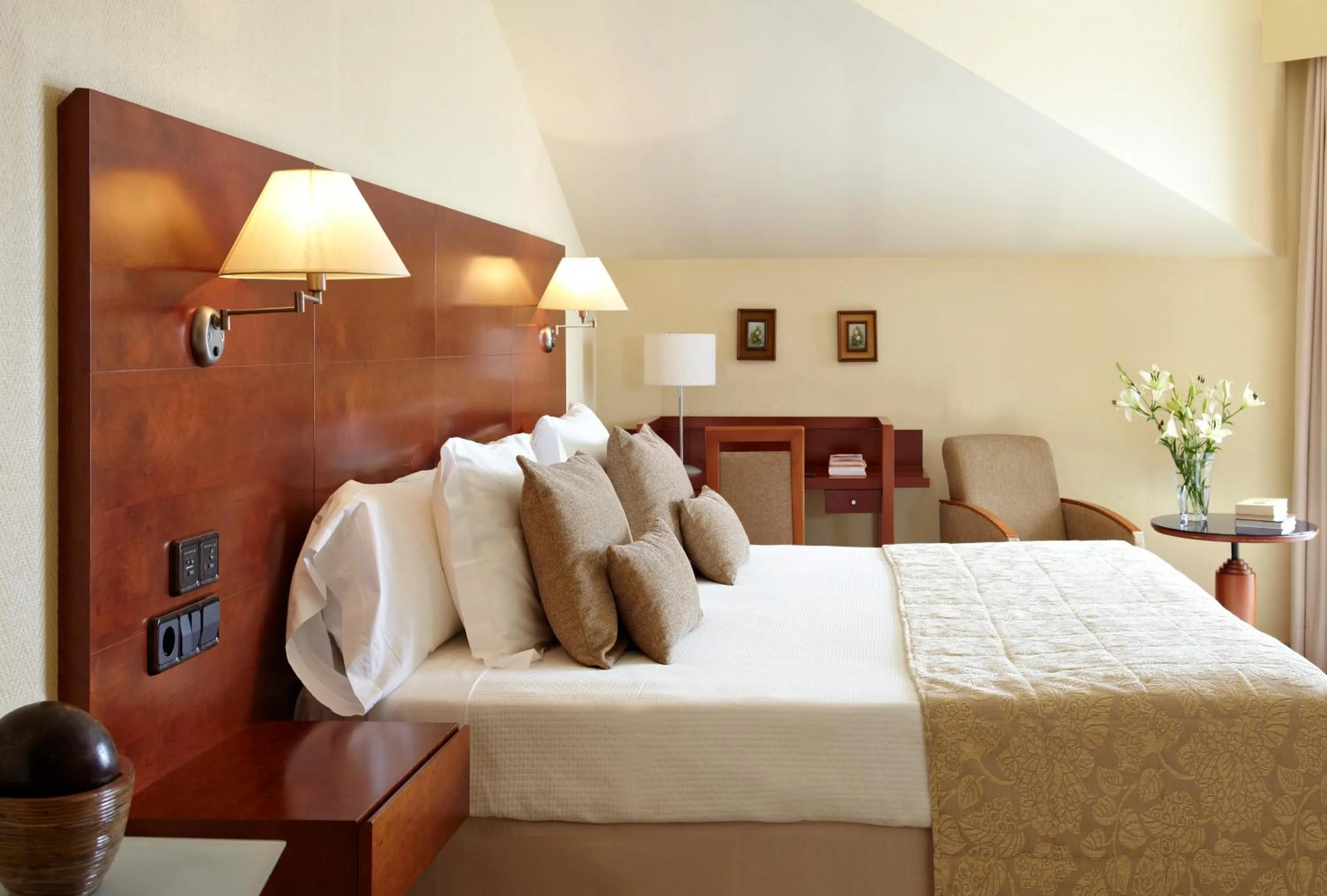 Bed in Hotel Carlos I Silgar