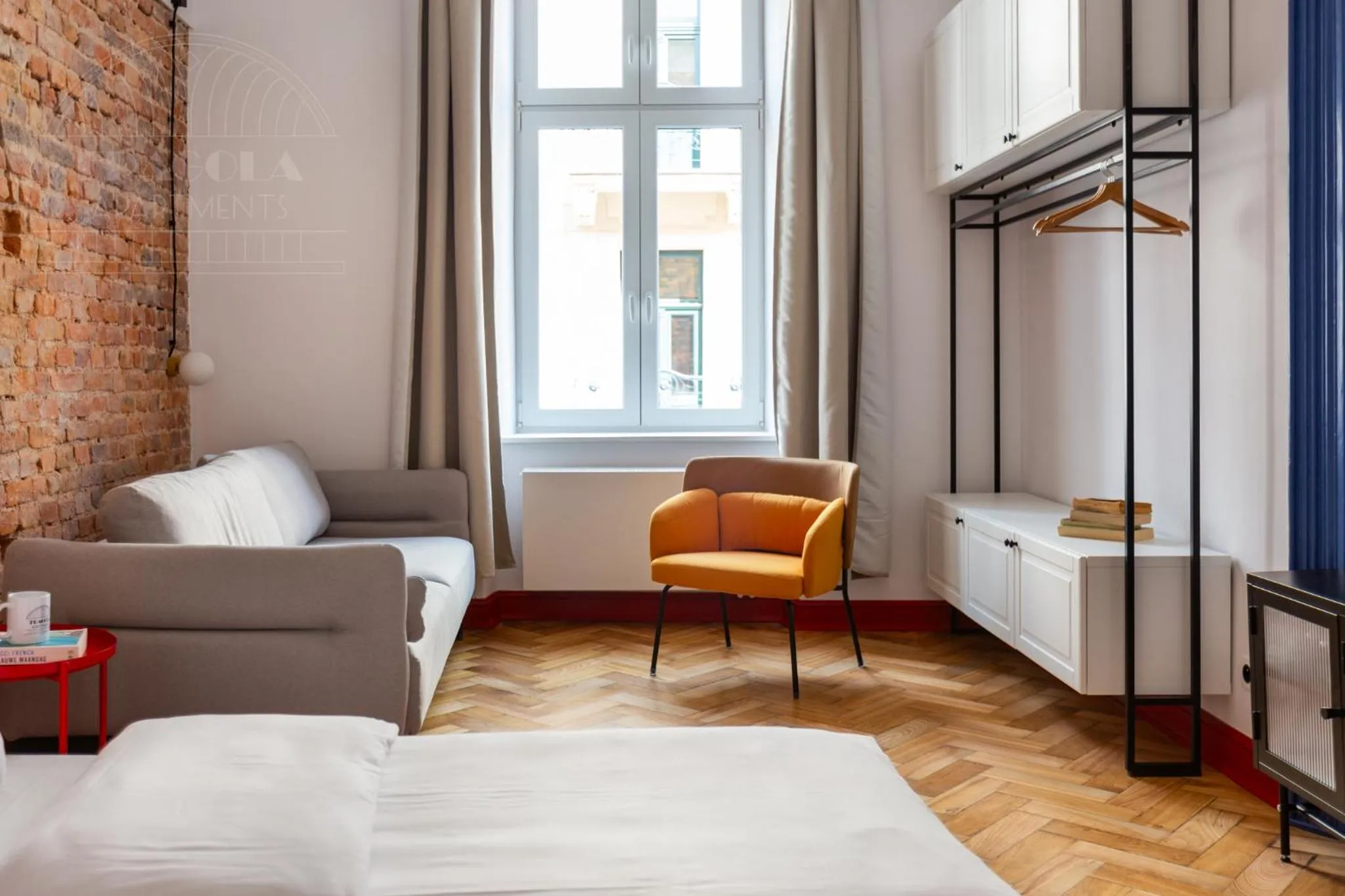 Seating area, Bed in Spacious City Center Family Apartments