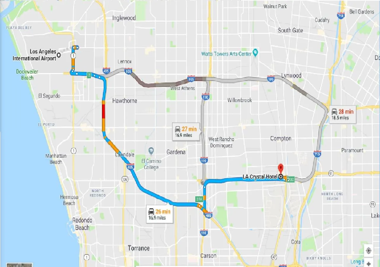 Nearby landmark in LA Crystal Hotel -Los Angeles-Long Beach Area