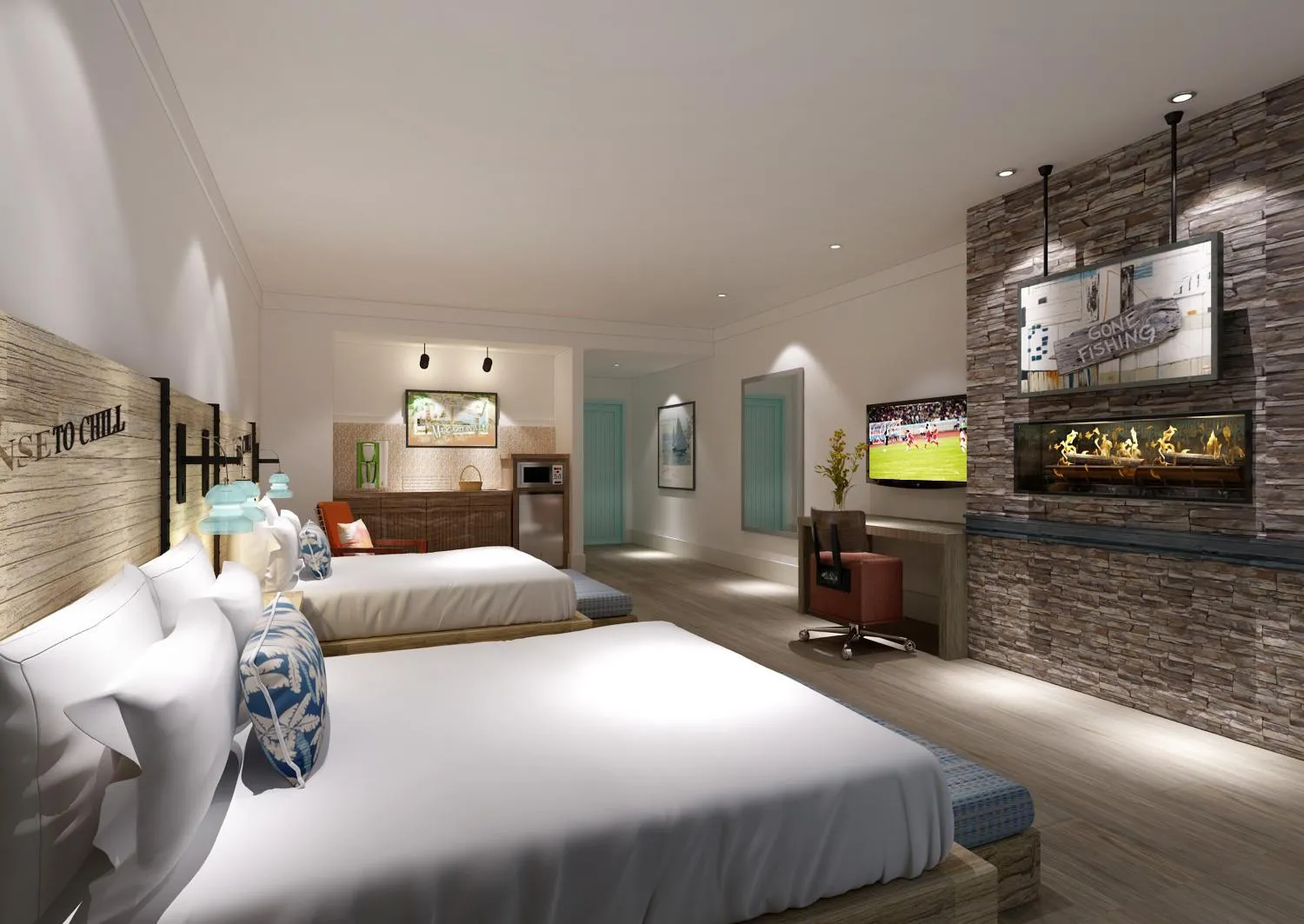 Photo of the whole room, Bed in Margaritaville Island Hotel