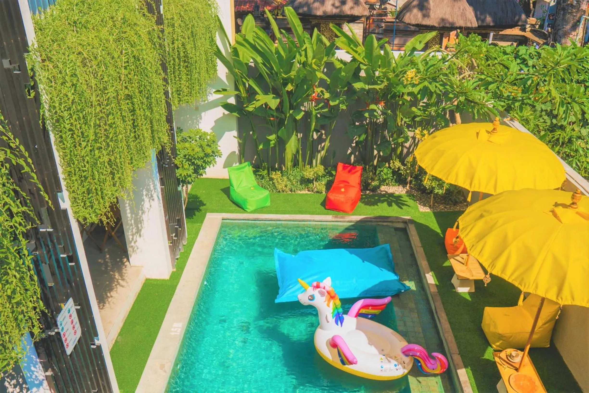 Pool view in Bahana Guest House