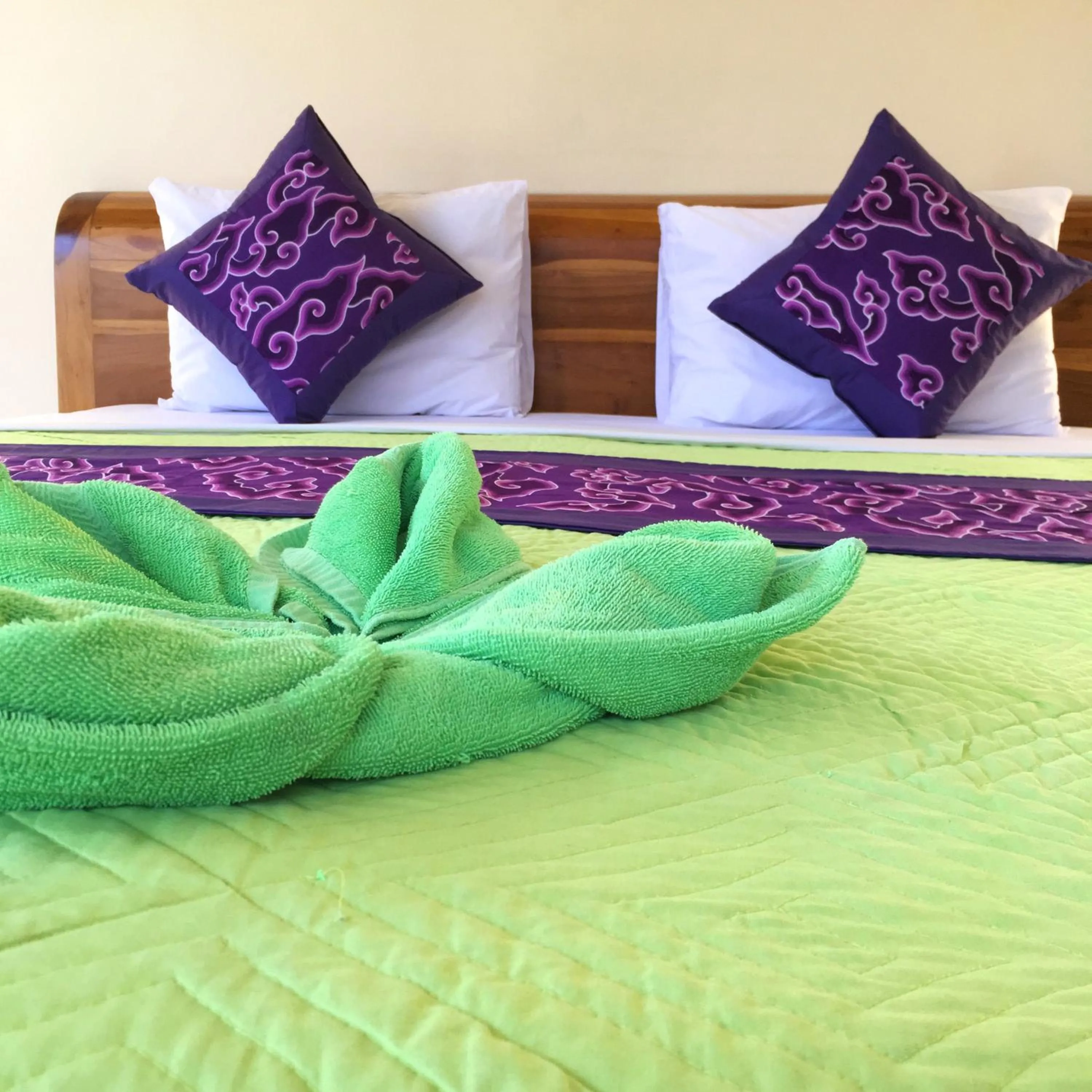 Bed in Merthayasa Bungalows