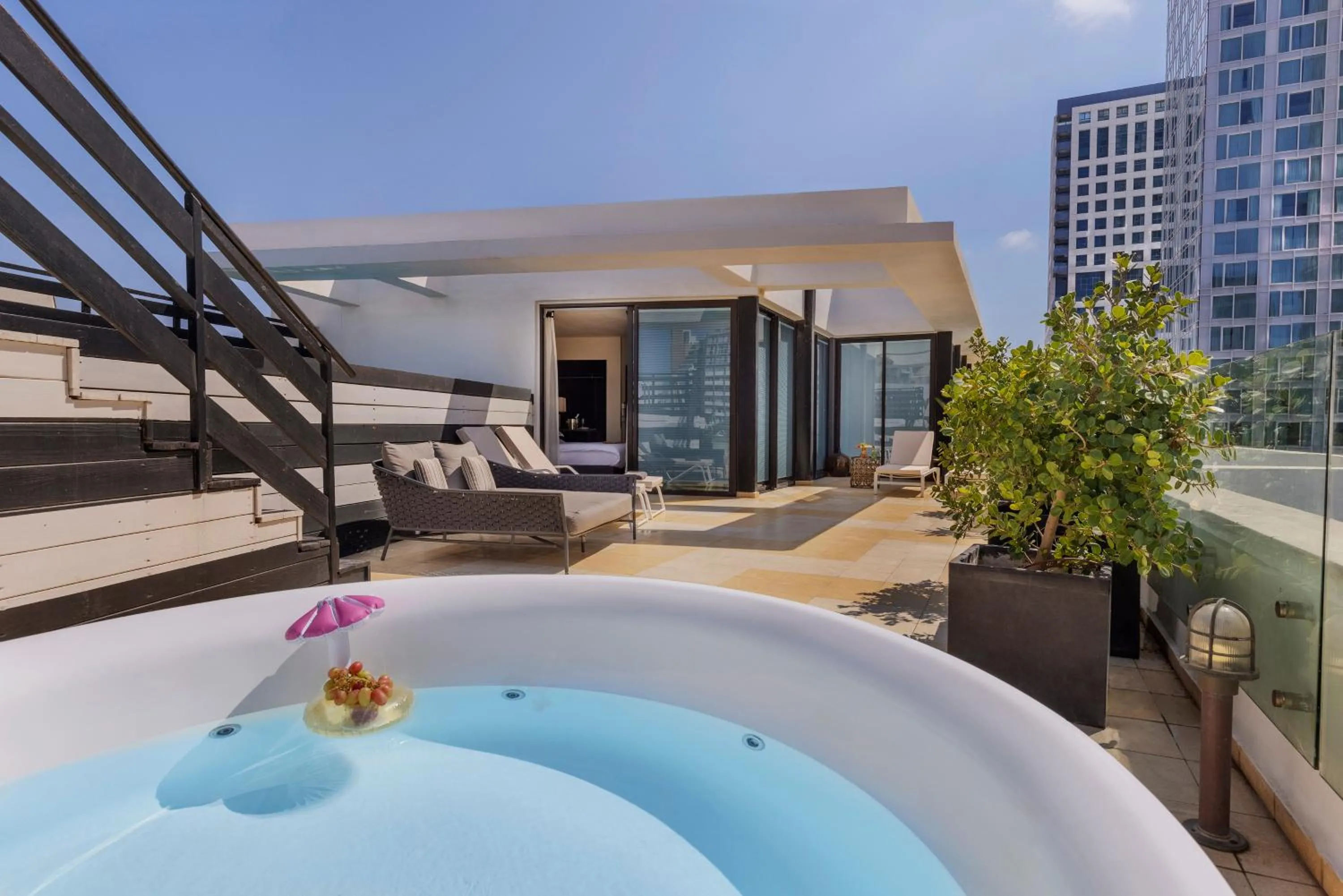 Balcony/Terrace in Brown Beach House Tel-Aviv, a member of Brown Hotels