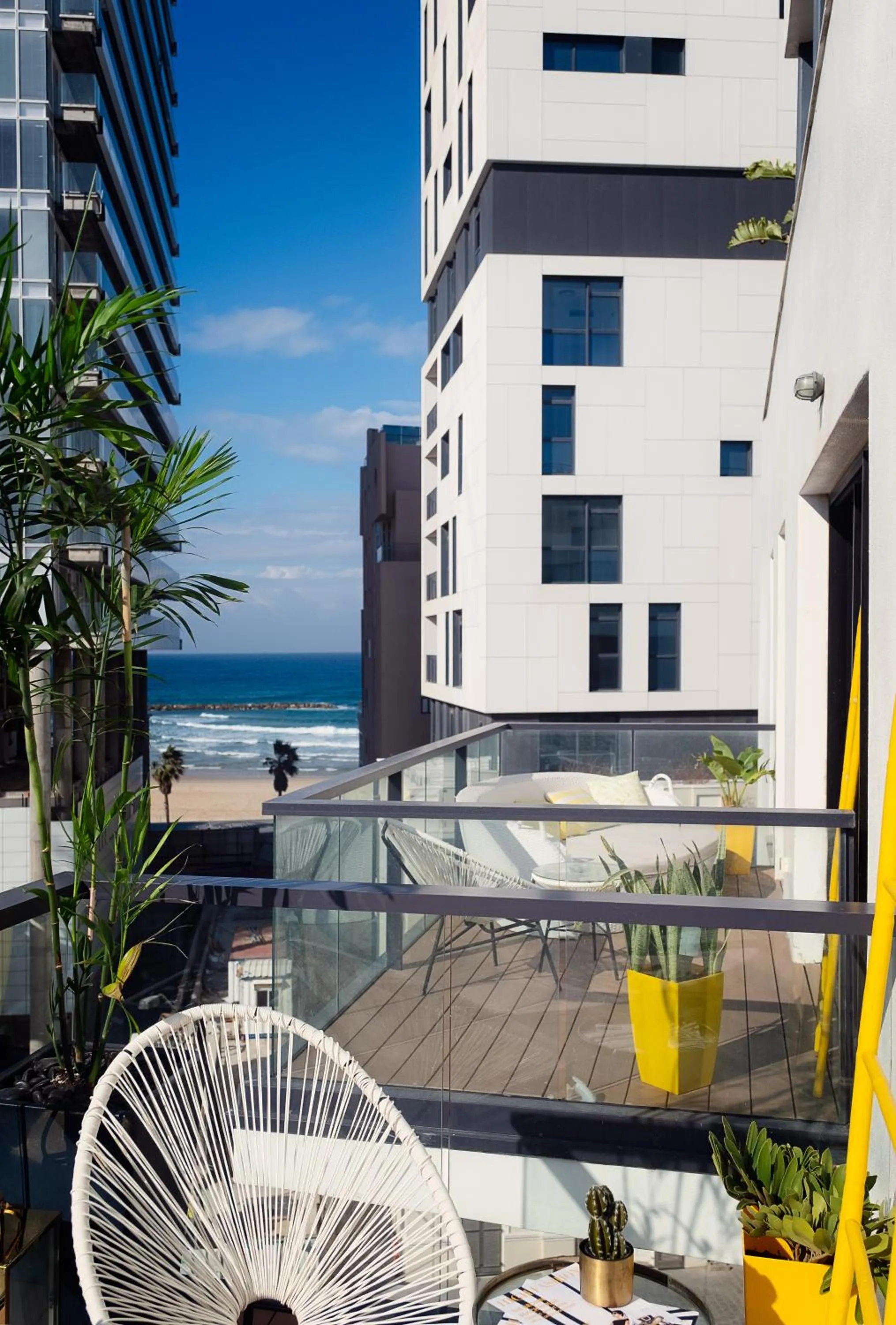 Balcony/Terrace in Brown Beach House Tel-Aviv, a member of Brown Hotels