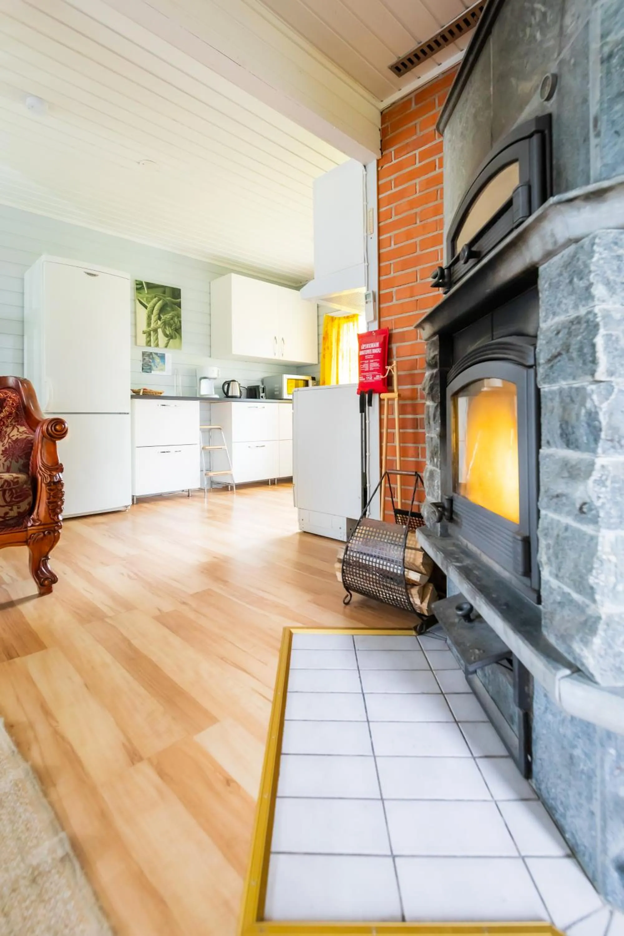 Kitchen or kitchenette in Lossisaari Tourist Center