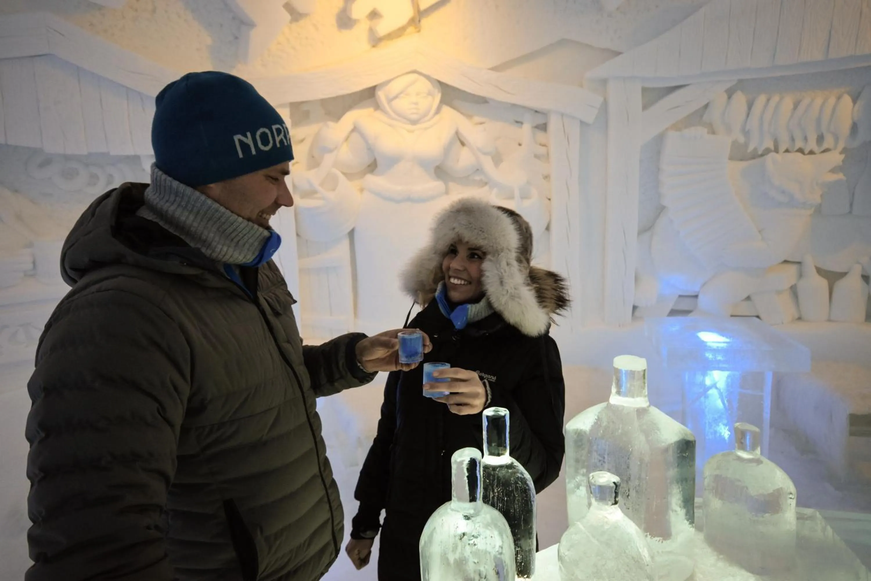 People in Snow Resort Kirkenes