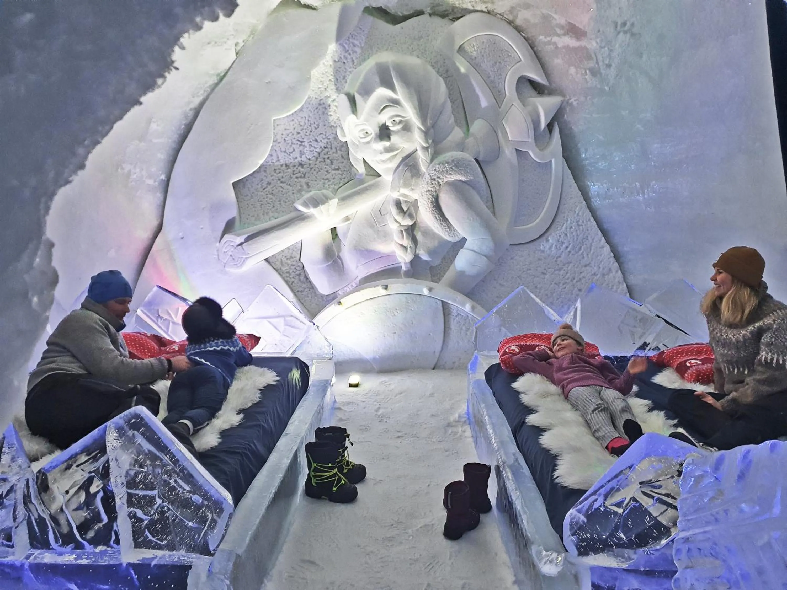 People in Snow Resort Kirkenes