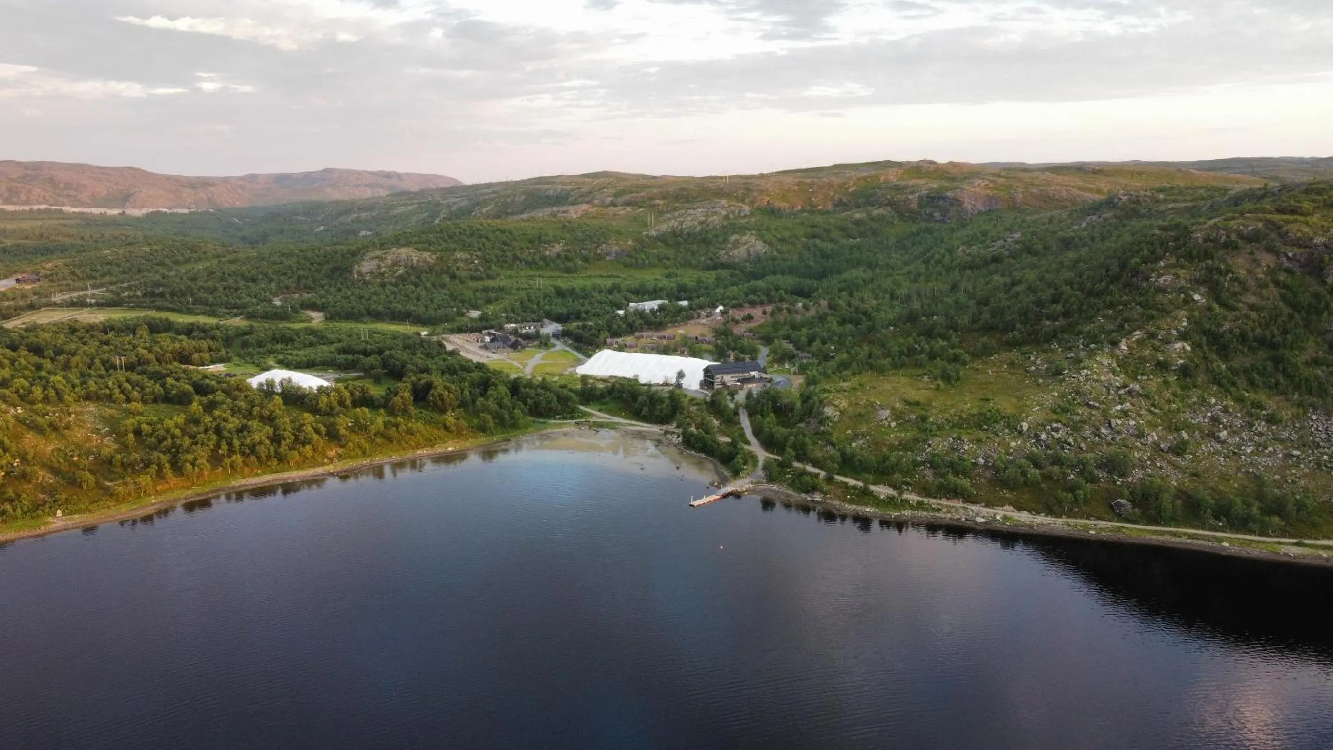 Bird's eye view in Snow Resort Kirkenes