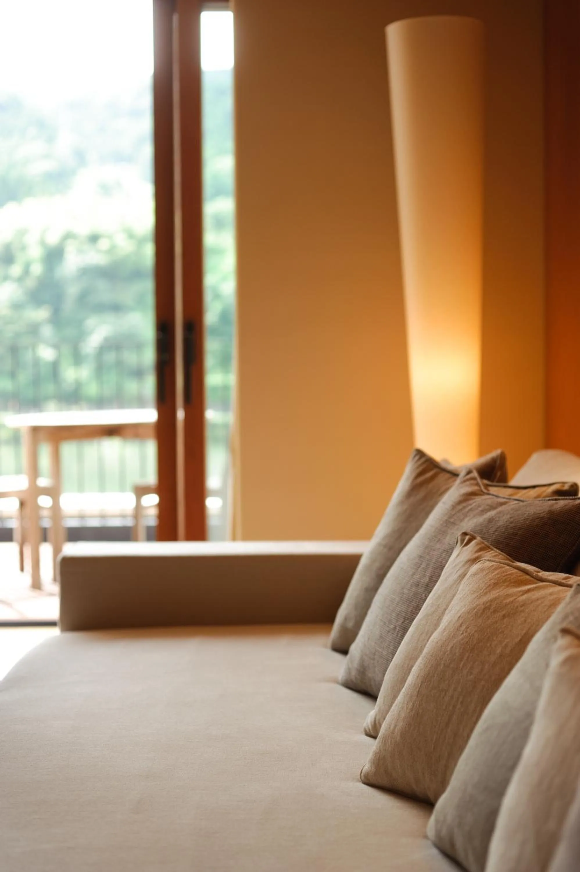 River view, Bed in River Retreat Garaku