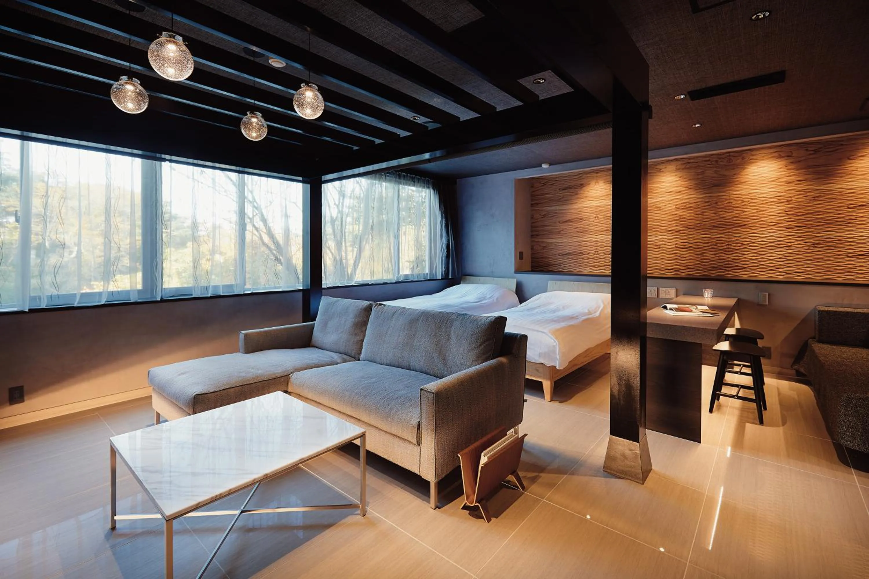 Living room in River Retreat Garaku