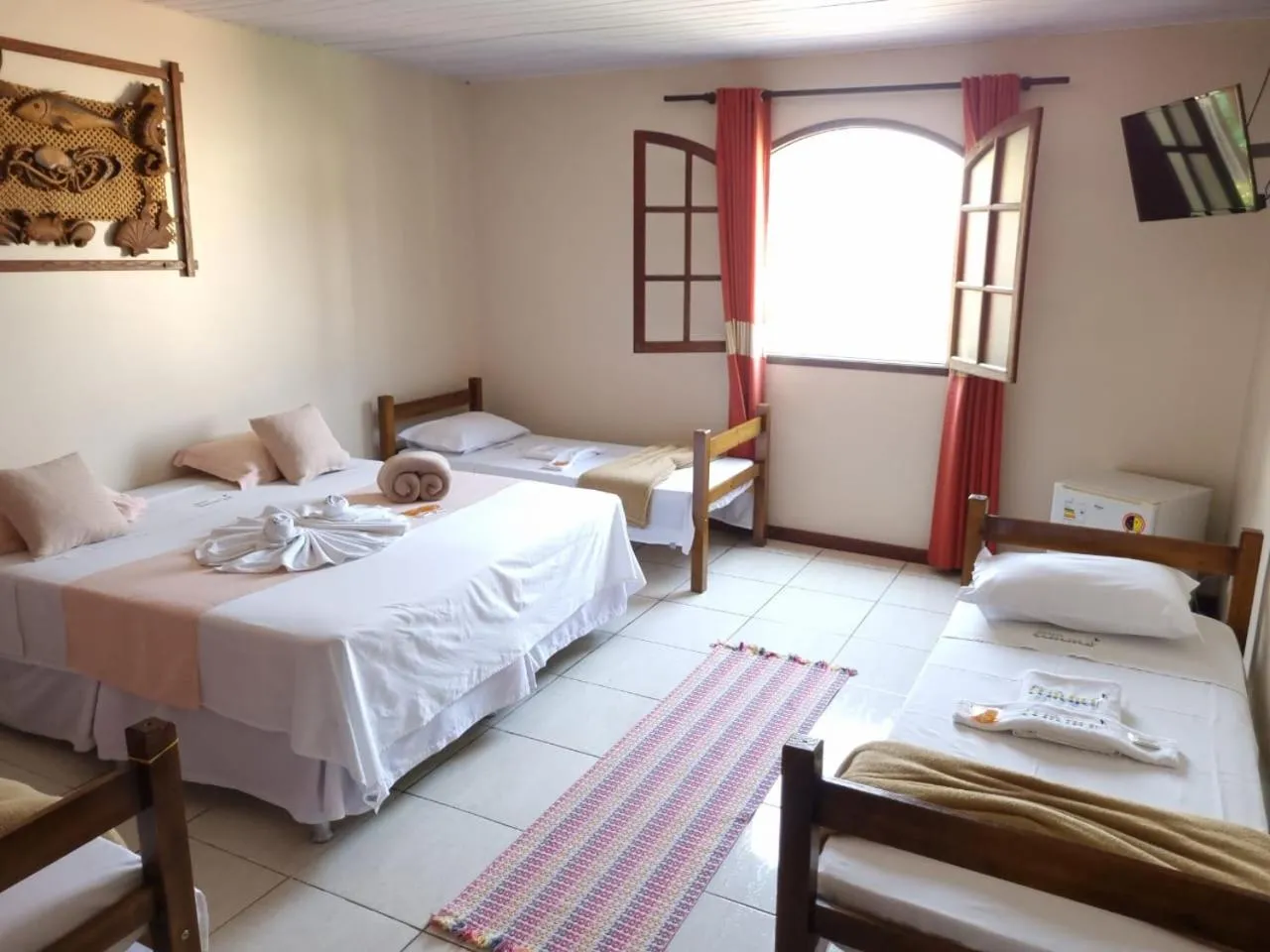 Bed in Pousada Tuiuiu