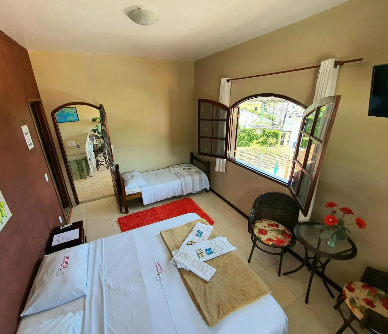 Bed in Pousada Tuiuiu