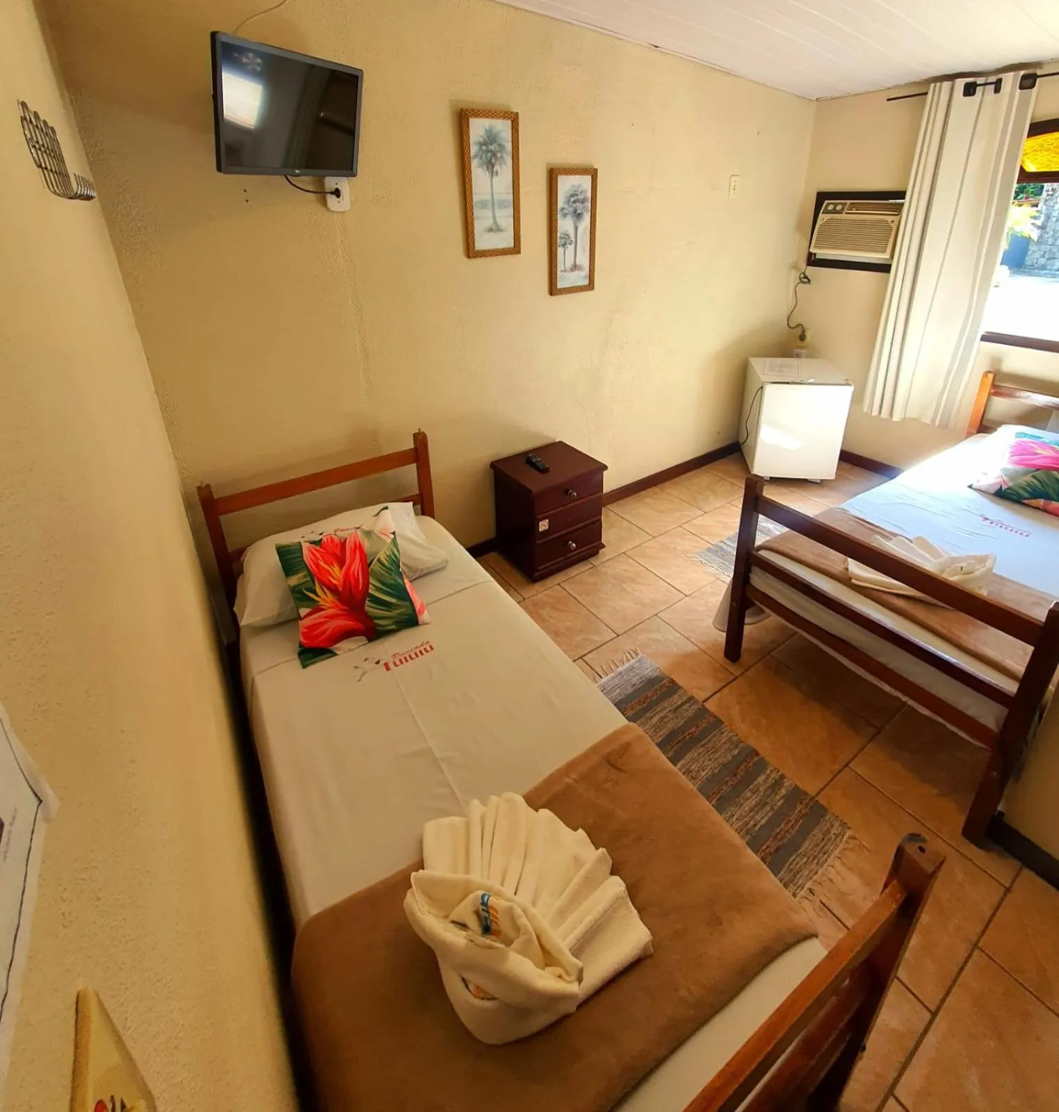 Bed in Pousada Tuiuiu
