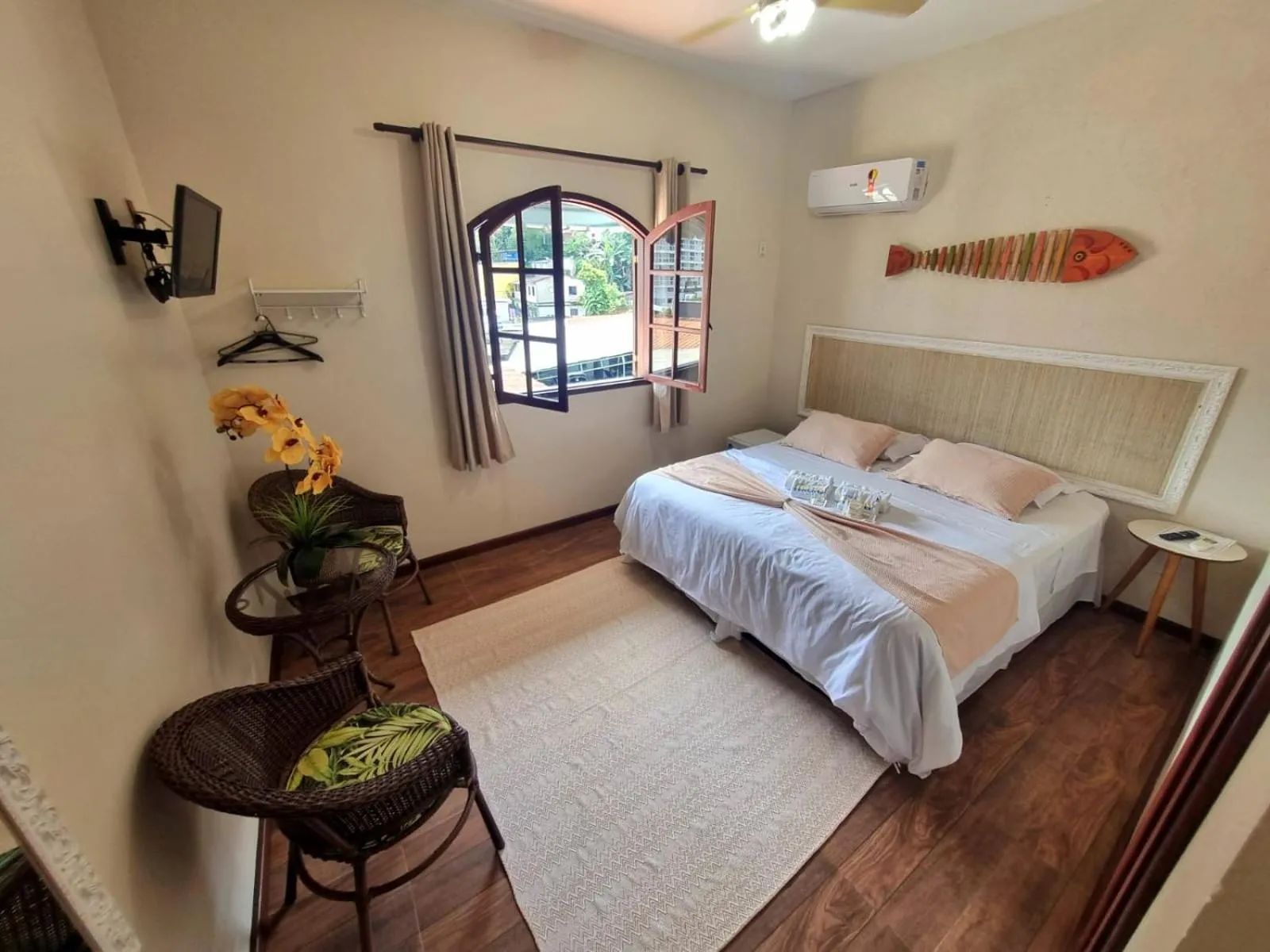 Bed in Pousada Tuiuiu