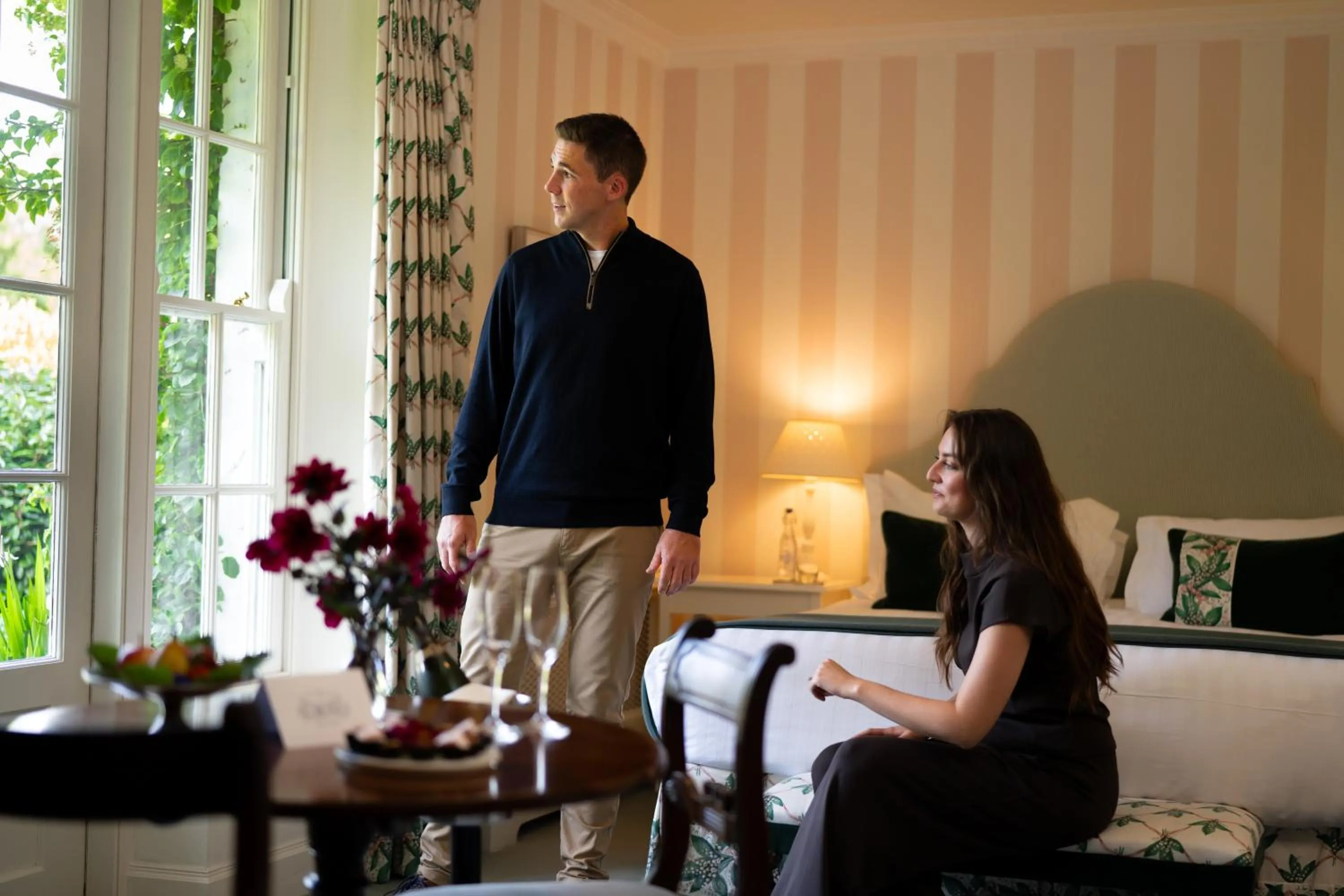 Bedroom, Bed in Ballymaloe House Hotel