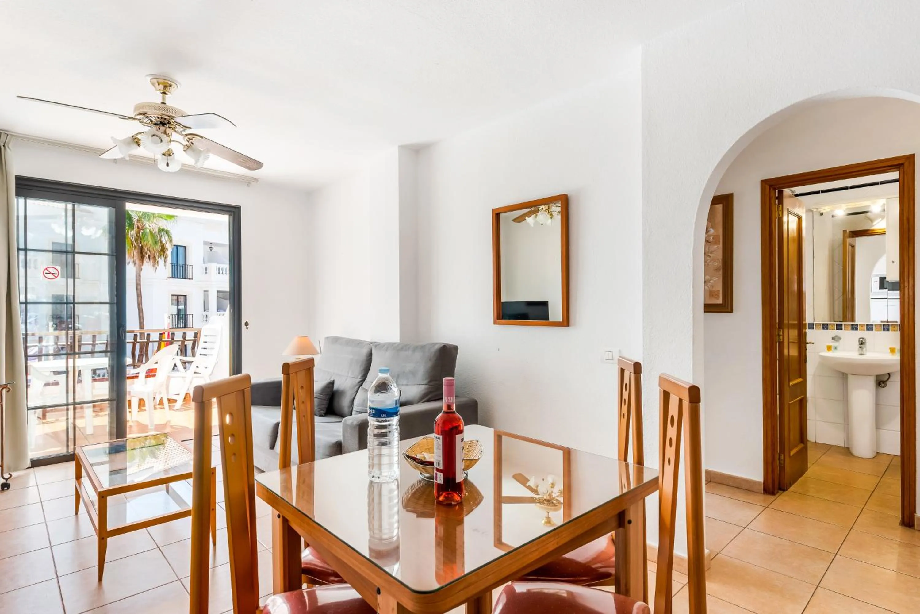 Seating area in Club Tenerife Apartments