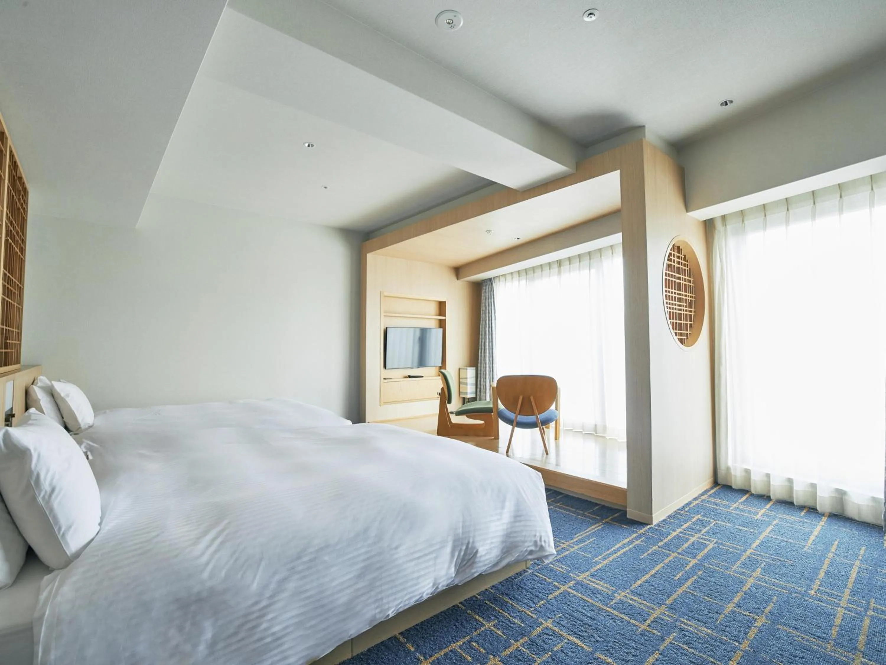 Photo of the whole room, Bed in Hotel Traveltine Kyoto Kiyamachi