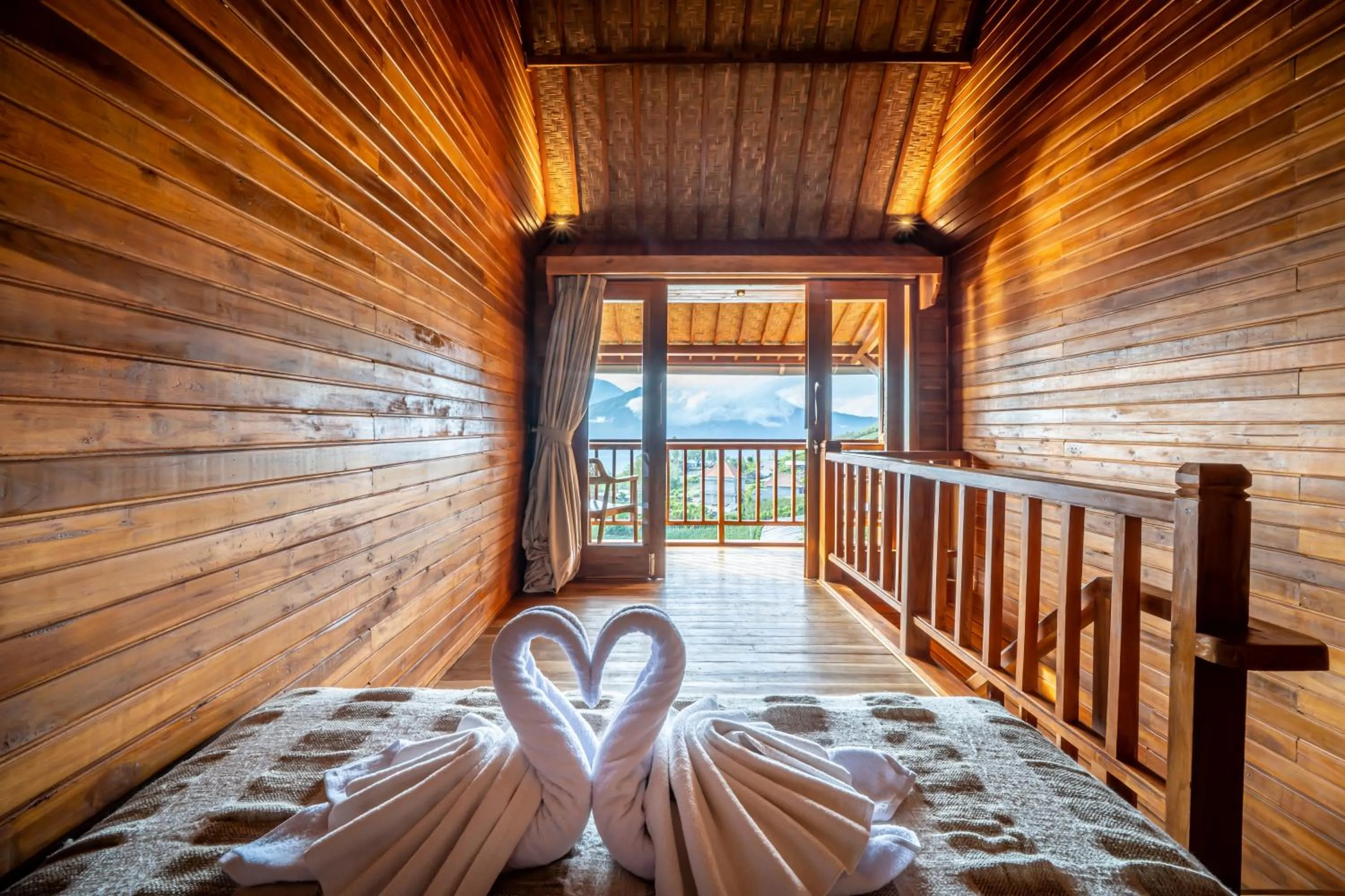 Bedroom in The Dewi Eco Bamboo Villa
