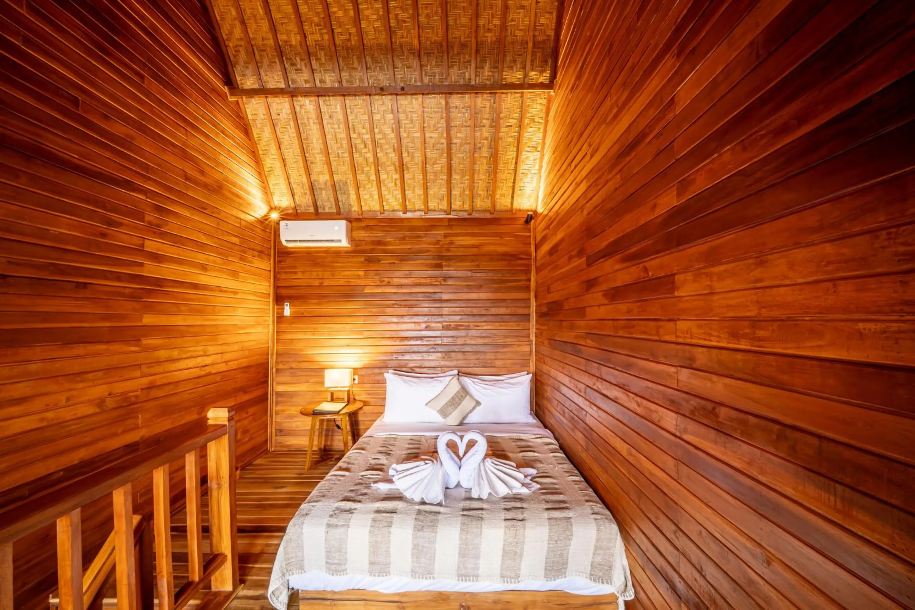 Bedroom, Bed in The Dewi Eco Bamboo Villa