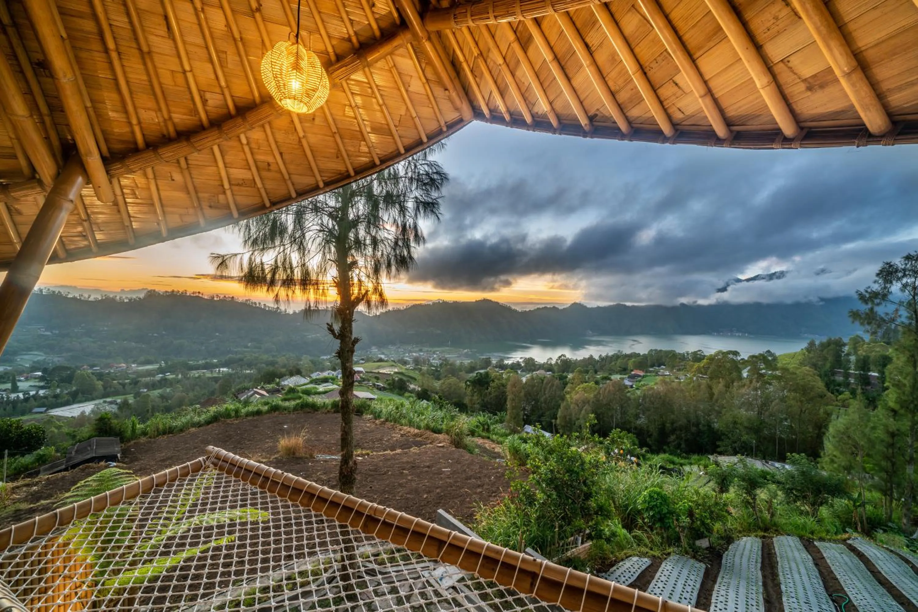 Mountain view in The Dewi Eco Bamboo Villa