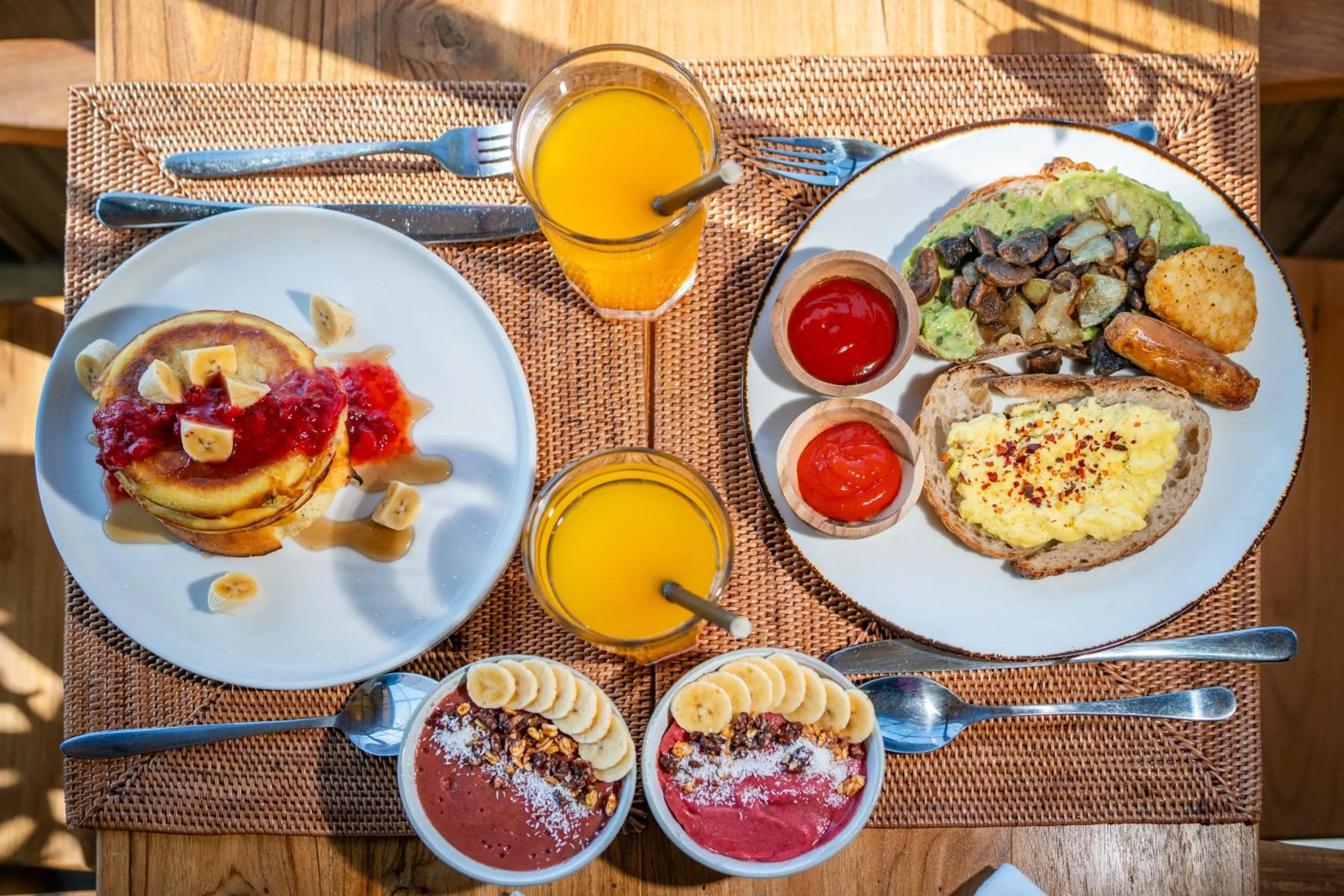 Breakfast in The Dewi Eco Bamboo Villa