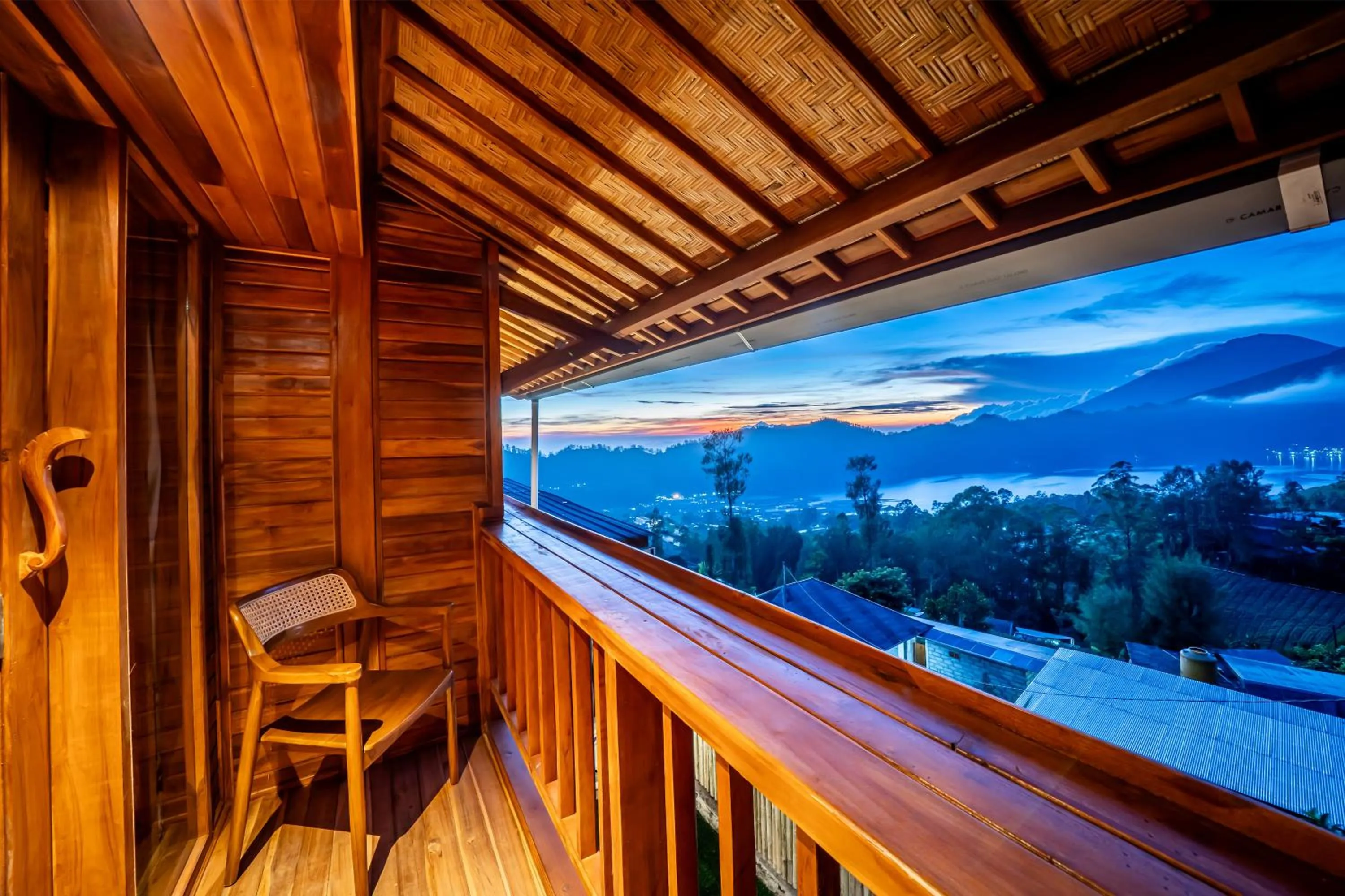 Balcony/Terrace in The Dewi Eco Bamboo Villa