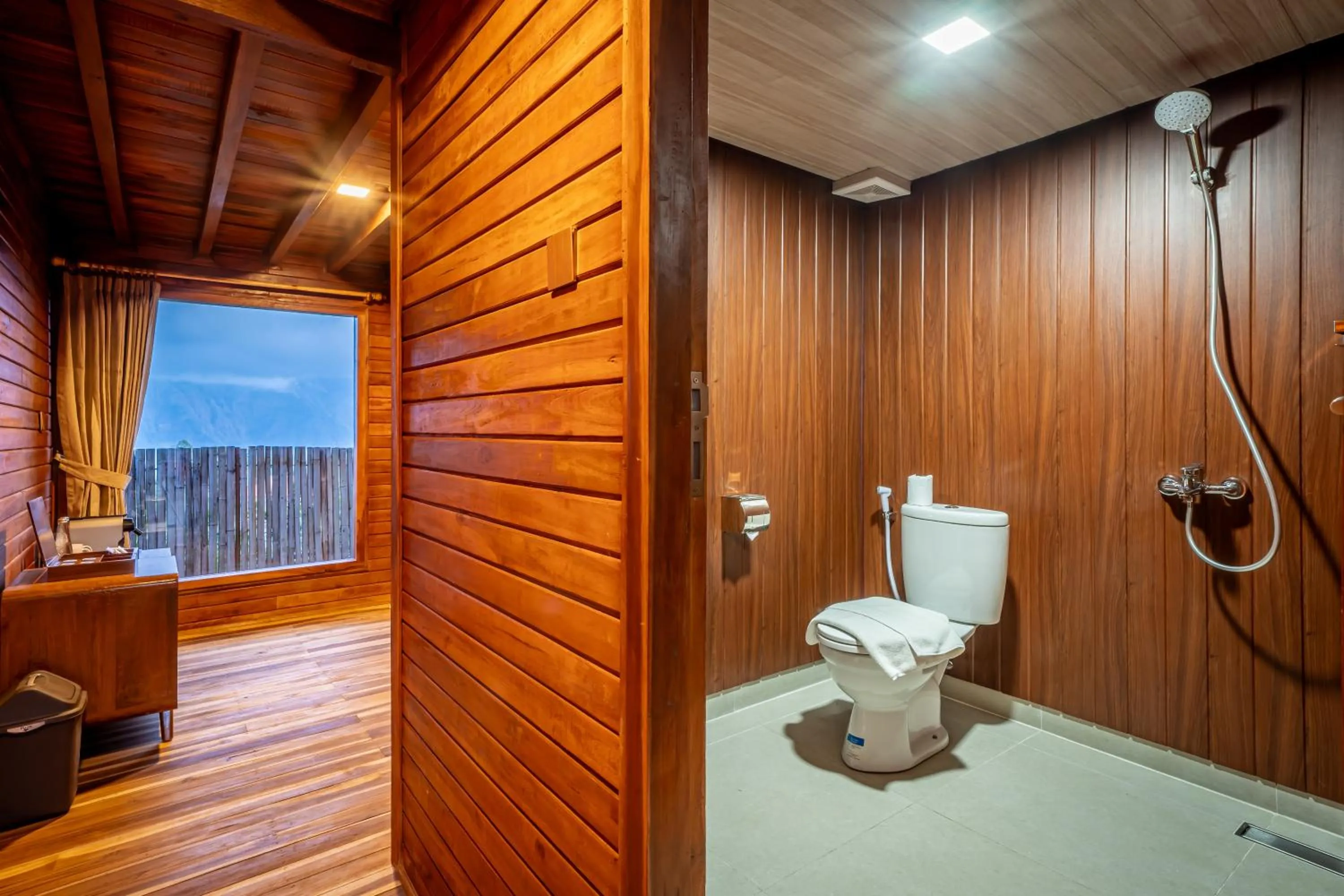 Bathroom in The Dewi Eco Bamboo Villa